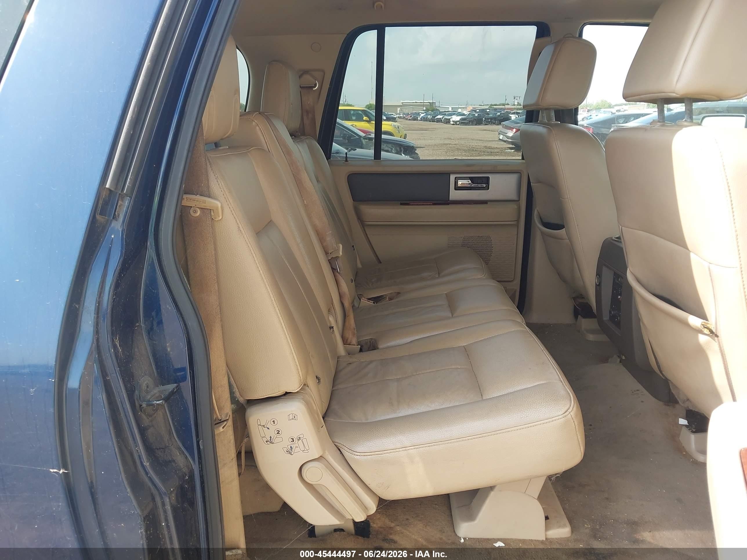 2008 Ford Expedition El Eddie Bauer/king Ranch Blue vin: 1FMFK18548LA54224