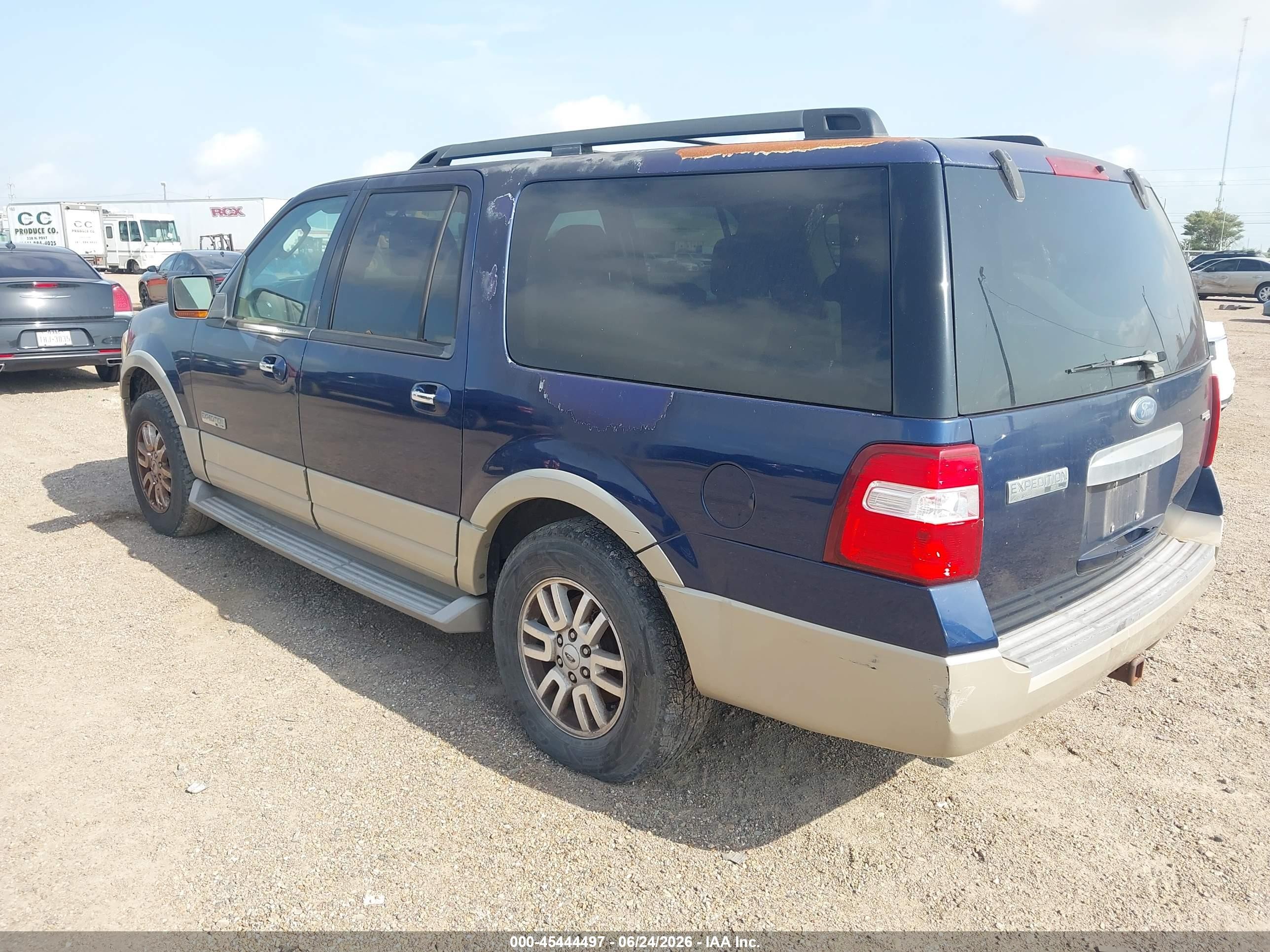 2008 Ford Expedition El Eddie Bauer/king Ranch Blue vin: 1FMFK18548LA54224