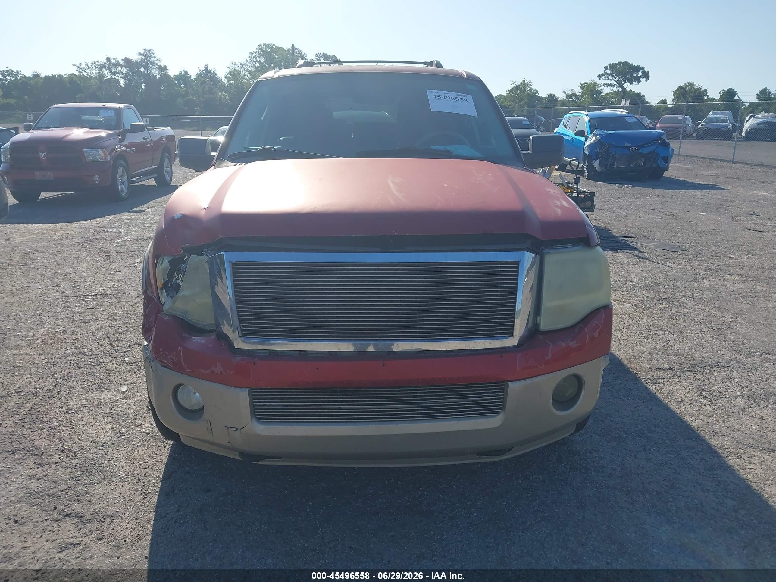 2007 Ford Expedition El Eddie Bauer Бордовый vin: 1FMFK18557LA04303