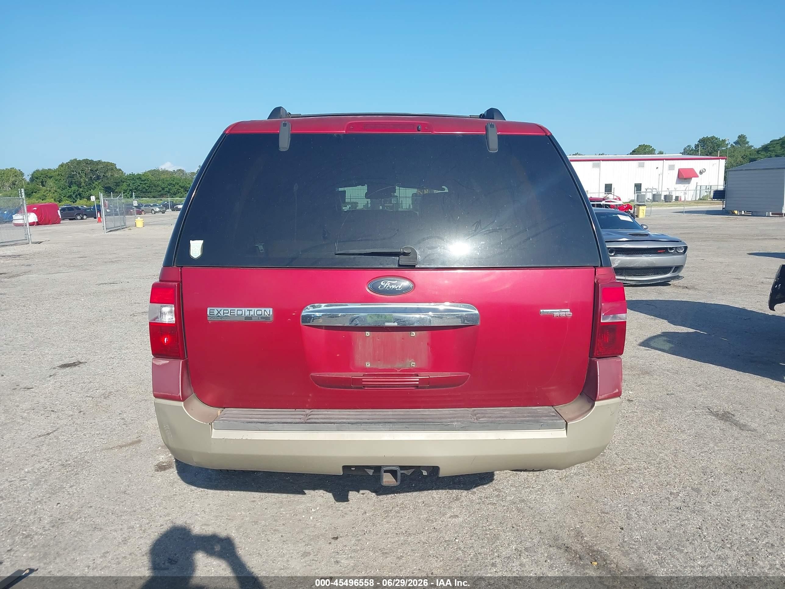 2007 Ford Expedition El Eddie Bauer Бордовый vin: 1FMFK18557LA04303