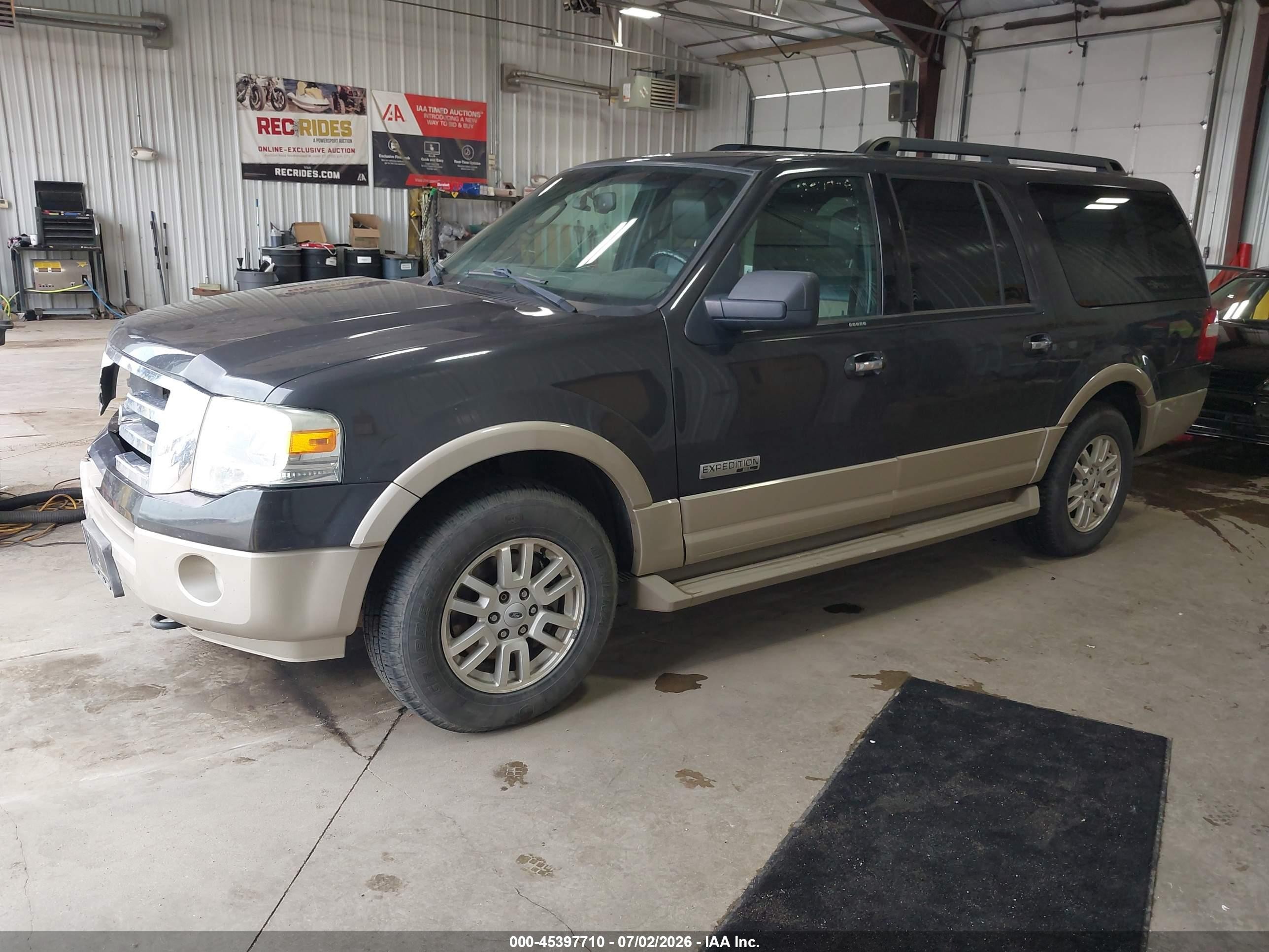 2007 Ford Expedition El Eddie Bauer Gray vin: 1FMFK18557LA37625