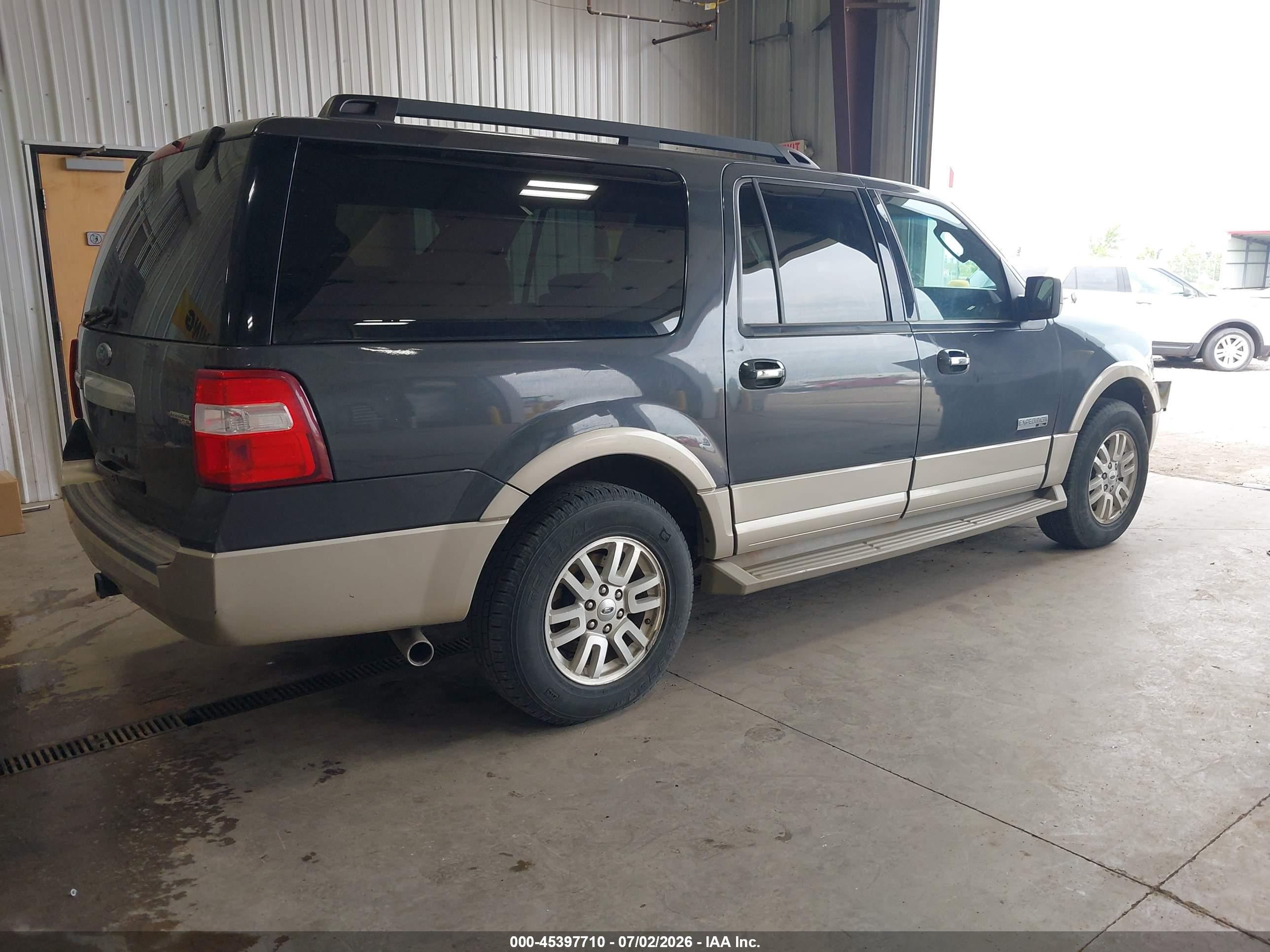 2007 Ford Expedition El Eddie Bauer Gray vin: 1FMFK18557LA37625