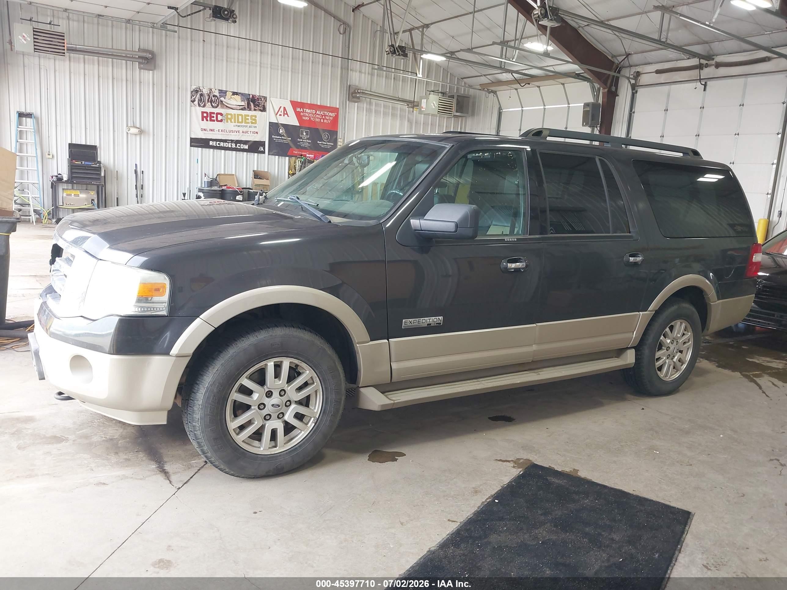 2007 Ford Expedition El Eddie Bauer Gray vin: 1FMFK18557LA37625