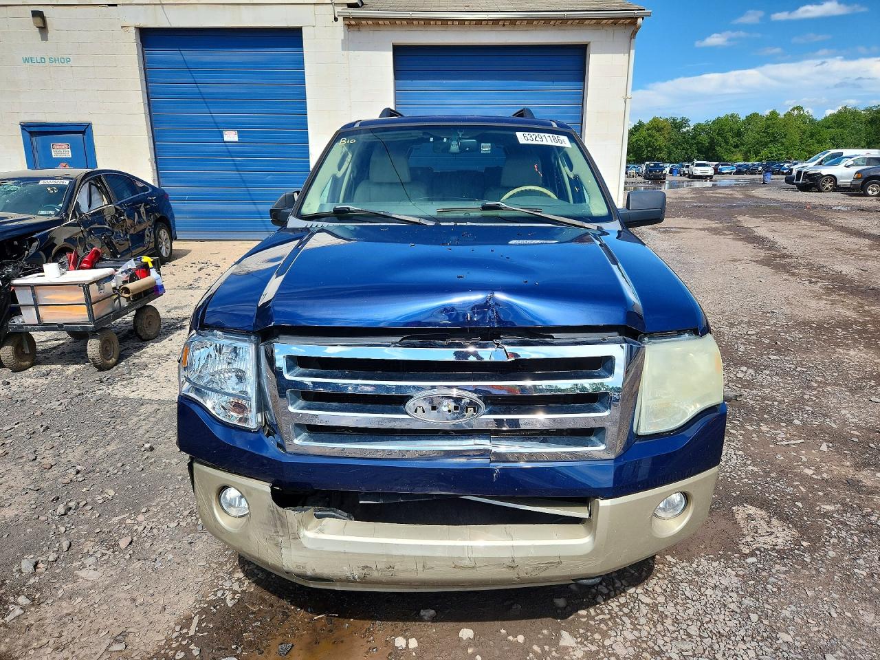 2008 Ford Expedition El Eddie Bauer Blue vin: 1FMFK18558LA81271