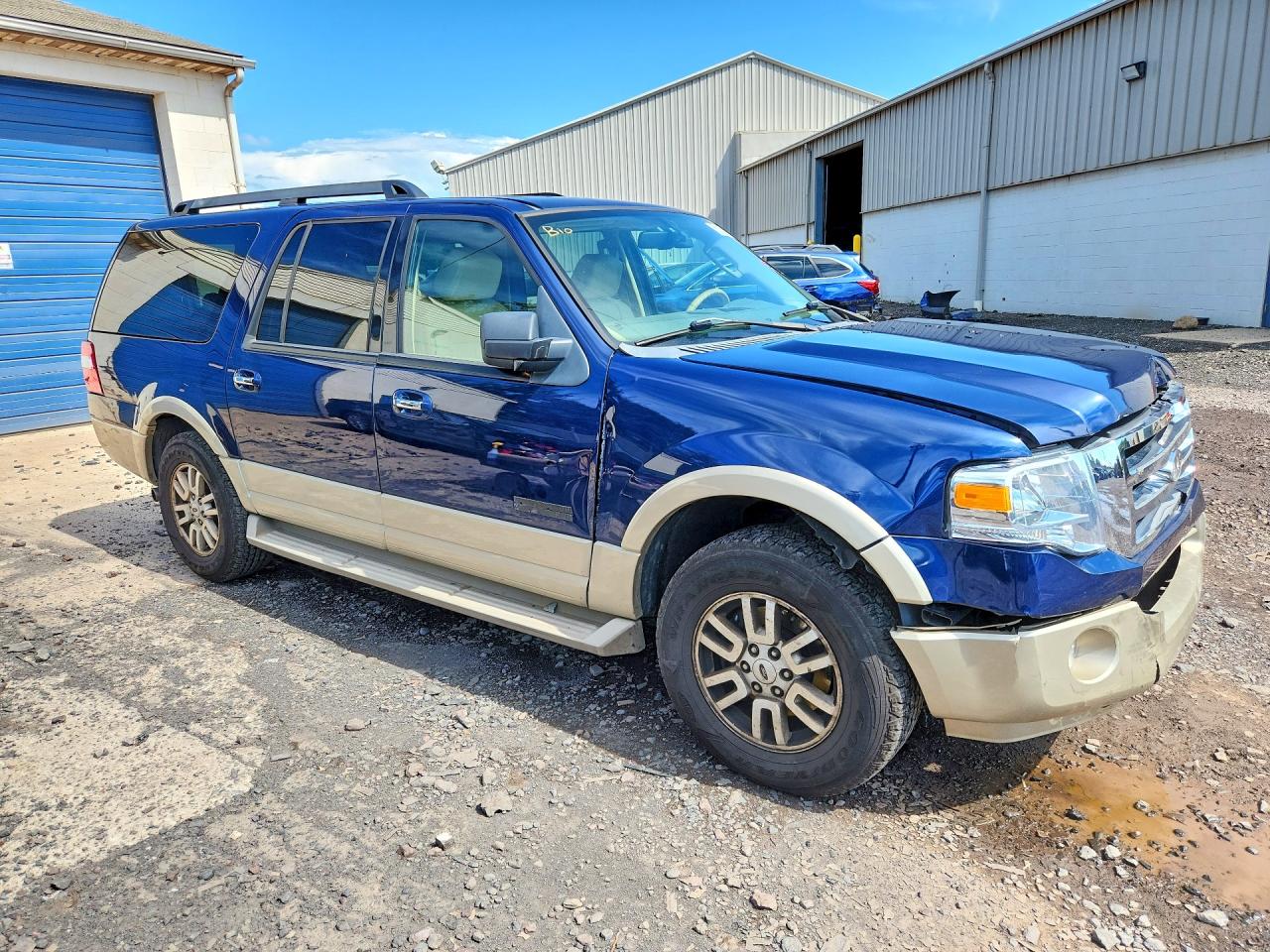 2008 Ford Expedition El Eddie Bauer Blue vin: 1FMFK18558LA81271