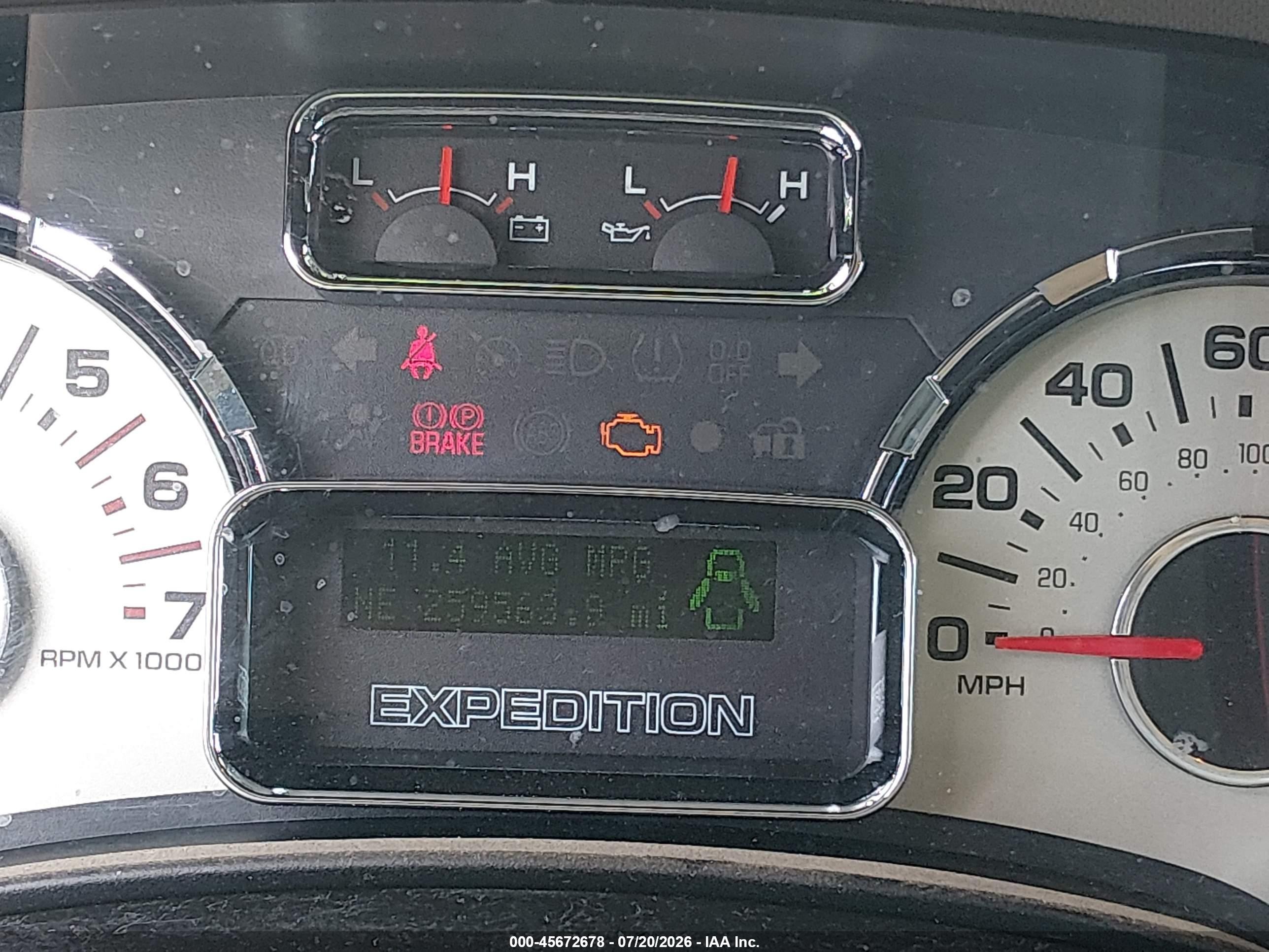 2008 Ford Expedition El Eddie Bauer White vin: 1FMFK18568LA41426