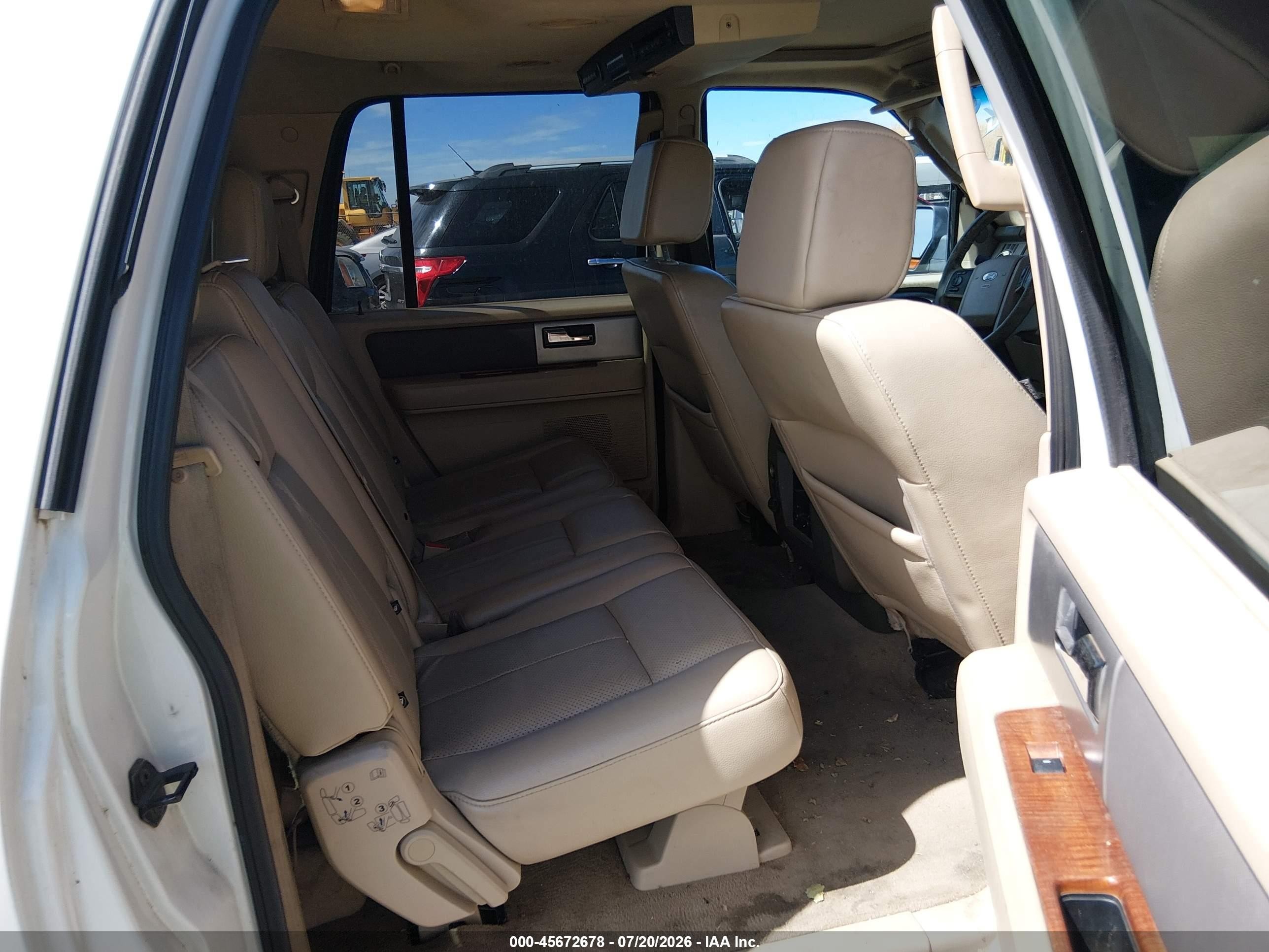 2008 Ford Expedition El Eddie Bauer White vin: 1FMFK18568LA41426