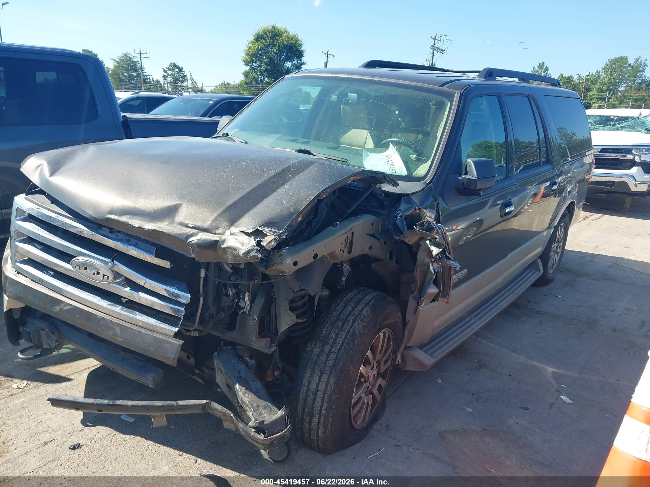 2008 Ford Expedition El Eddie Bauer/king Ranch Серый vin: 1FMFK18578LA76203