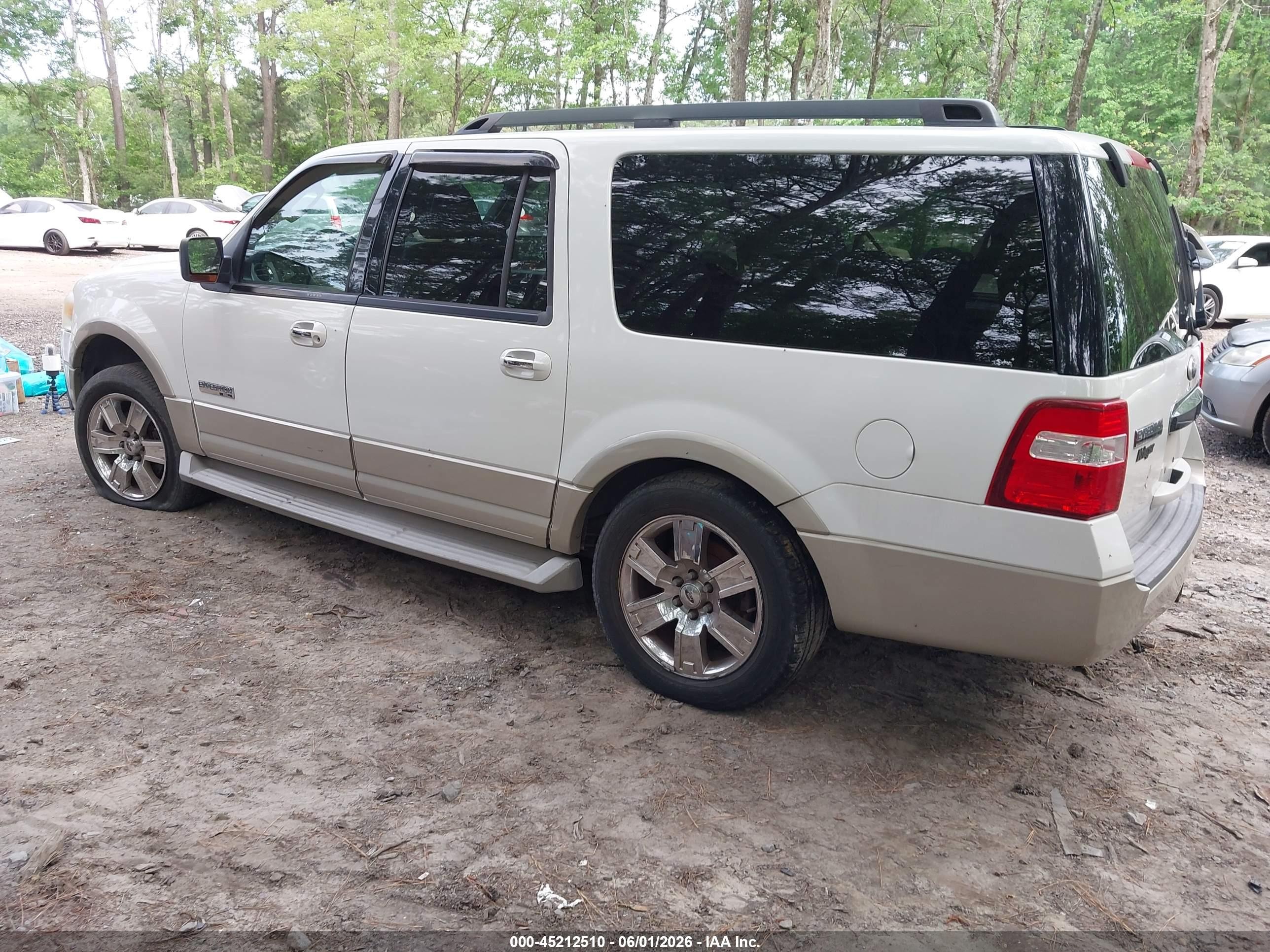 2008 Ford Expedition El Eddie Bauer/king Ranch Белый vin: 1FMFK18588LA13532