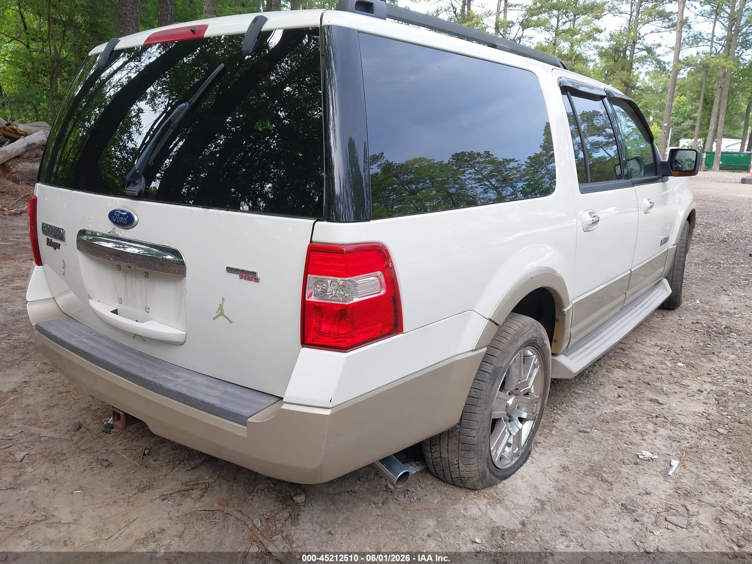 2008 Ford Expedition El Eddie Bauer/king Ranch Белый vin: 1FMFK18588LA13532