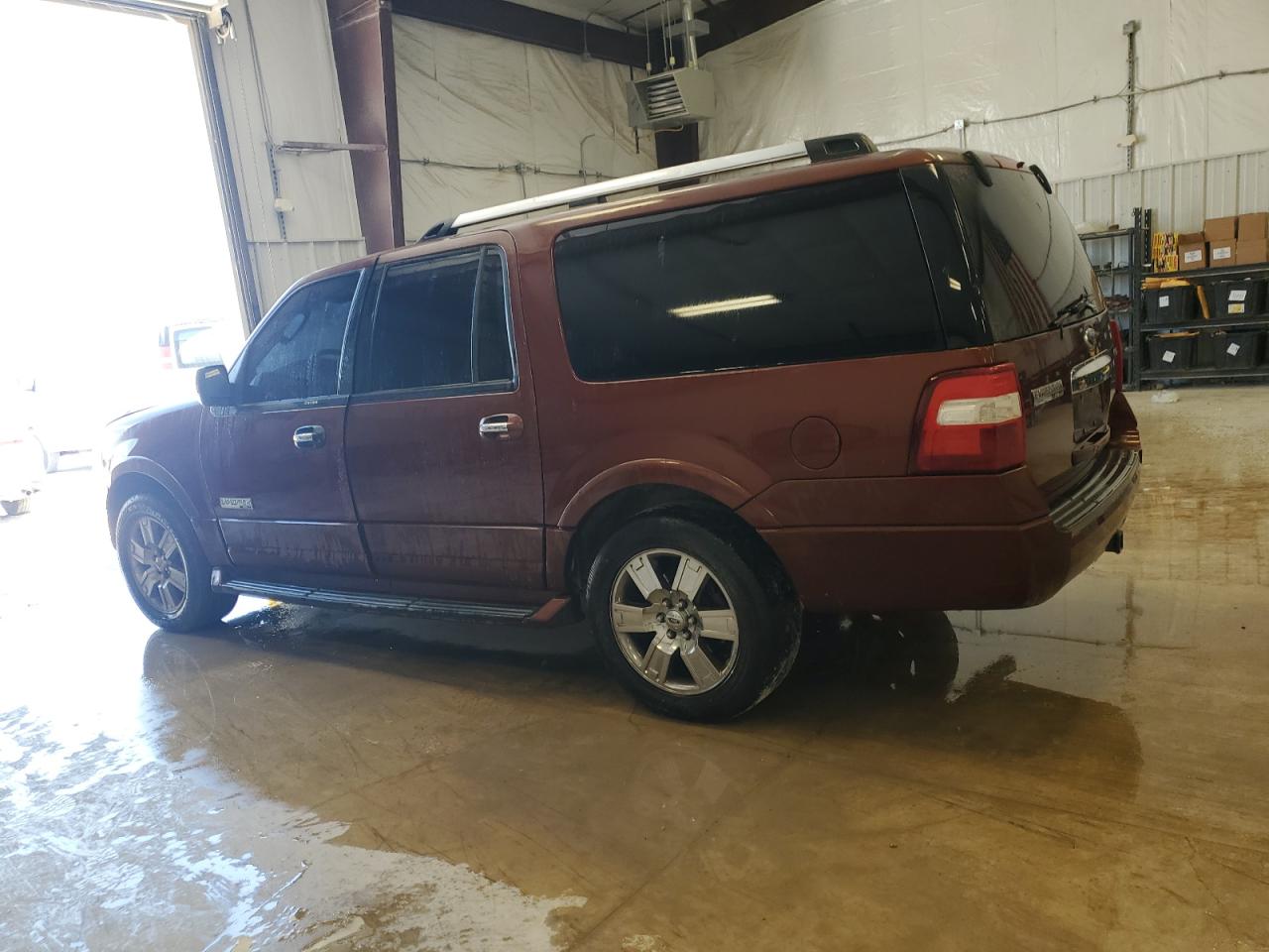 2007 Ford Expedition El Limited Brown vin: 1FMFK19507LA53973 Damage: Left Rear Door, Dent(s) W/No Paint Dmg, 1/2 to 1 inch