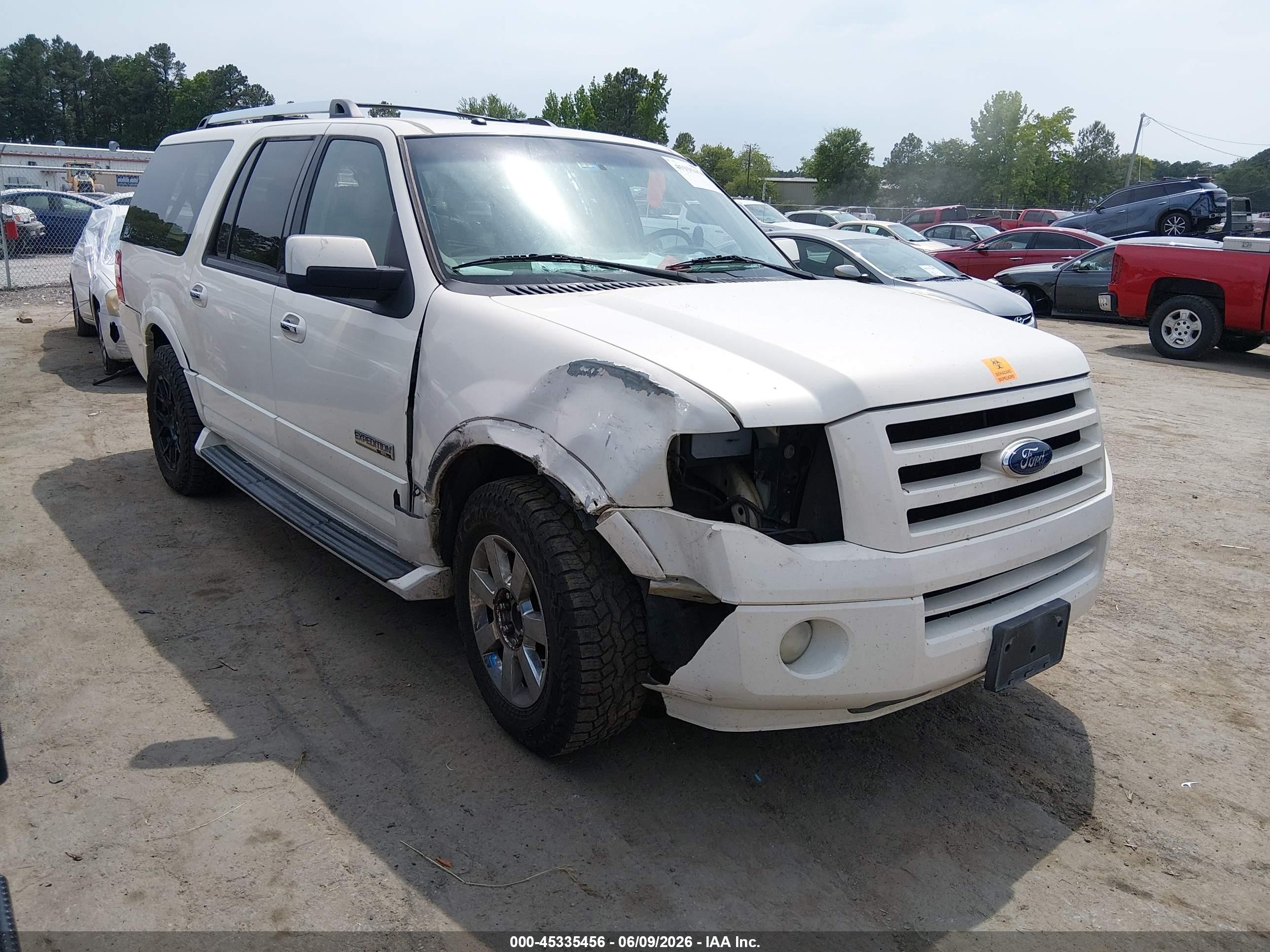 2008 Ford Expedition El Limited Белый vin: 1FMFK19558LA27774