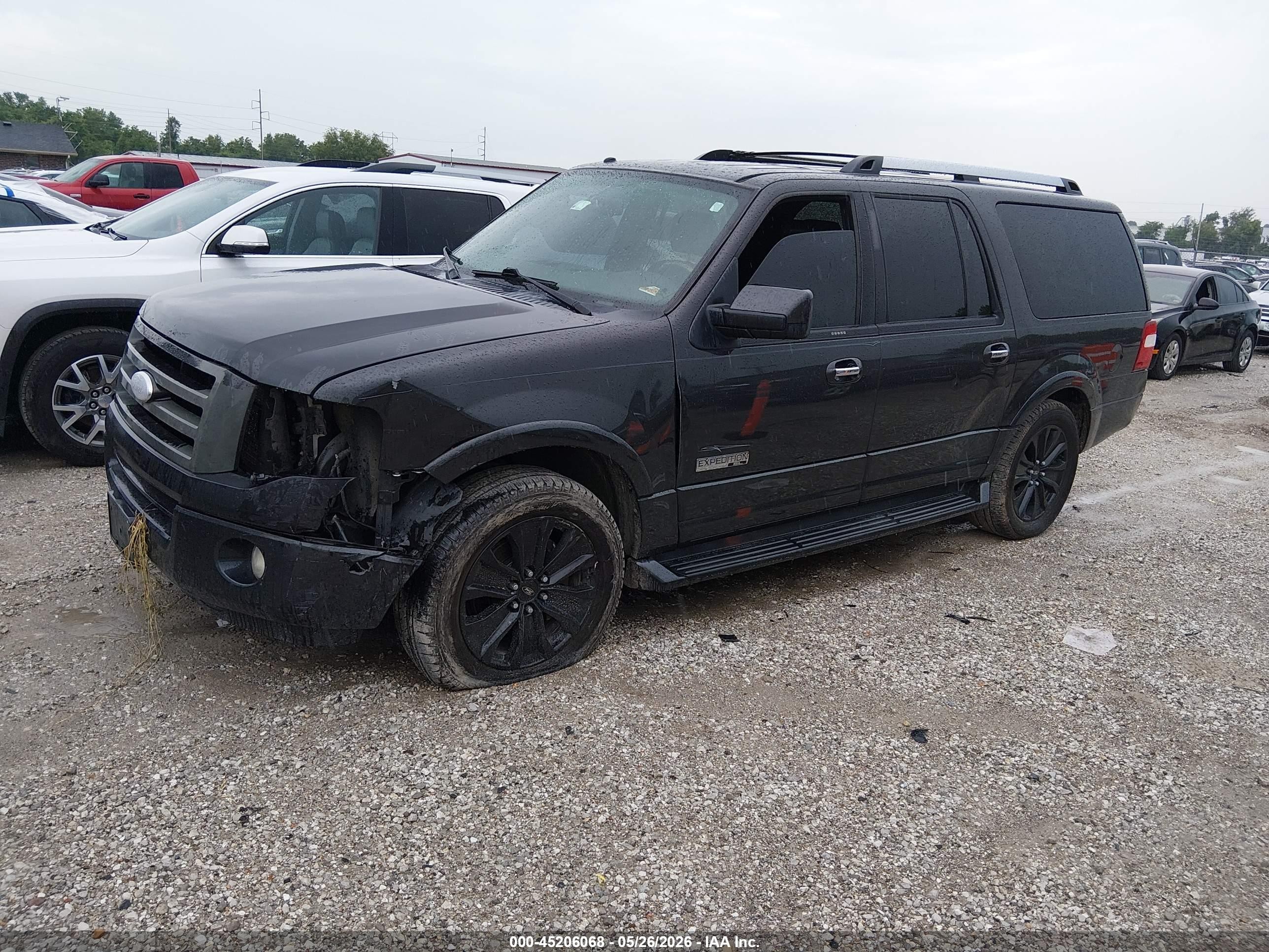 2007 Ford Expedition El Limited Black vin: 1FMFK19587LA90267