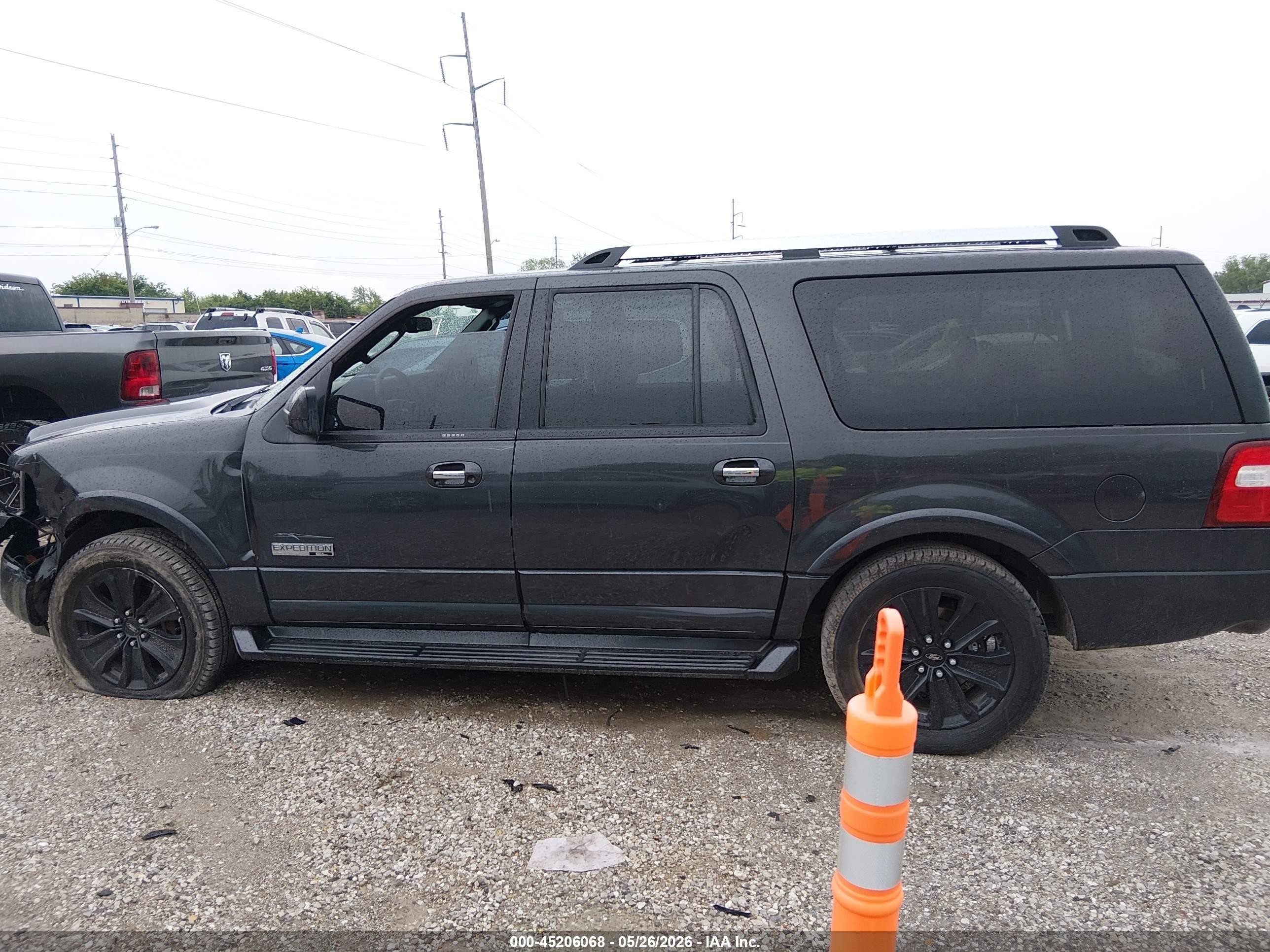 2007 Ford Expedition El Limited Black vin: 1FMFK19587LA90267