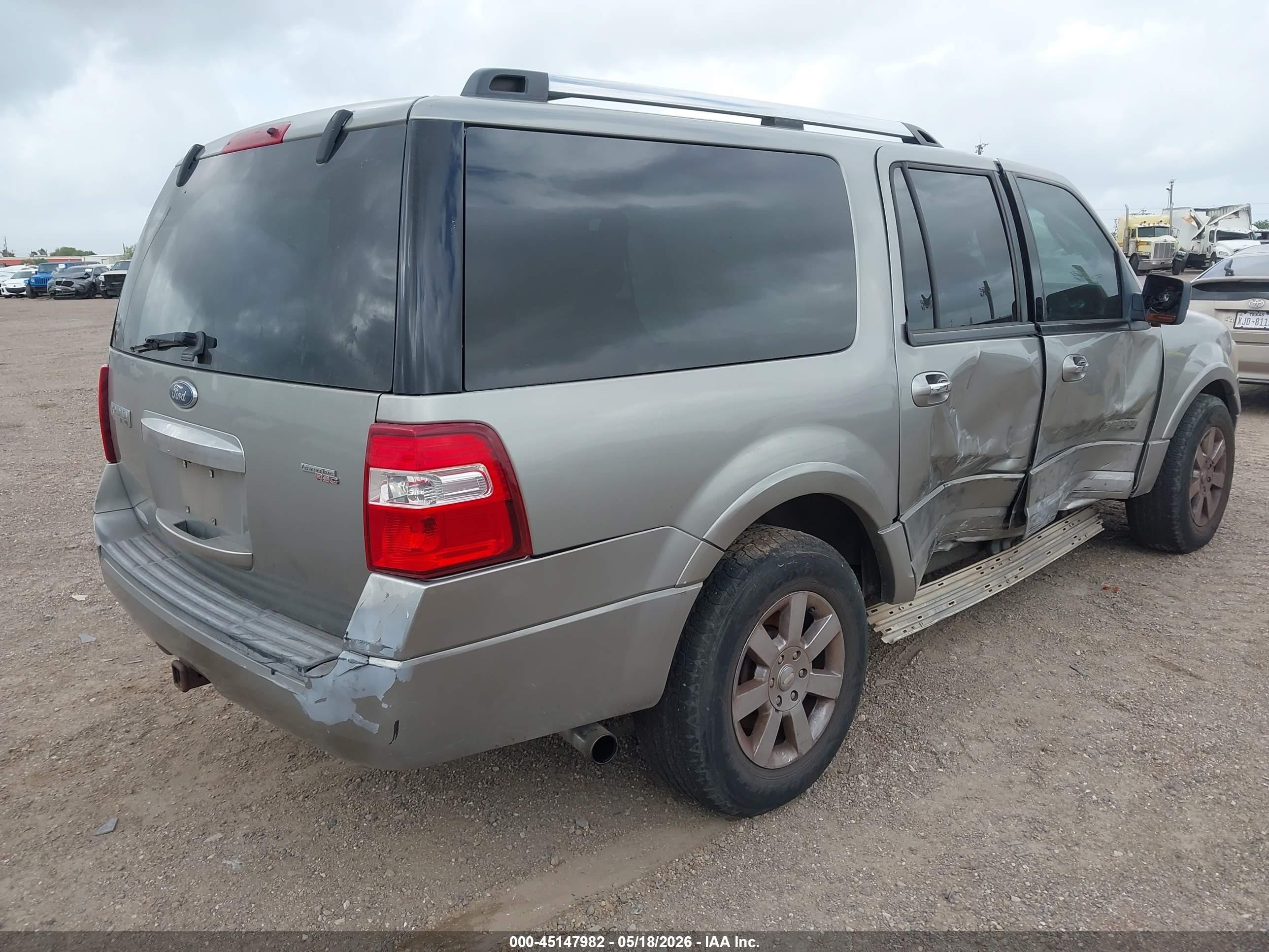 2008 Ford Expedition El Limited Серый vin: 1FMFK19588LA11620