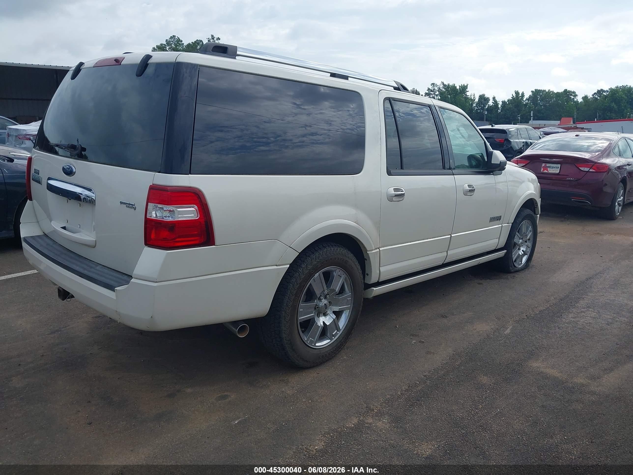 2008 Ford Expedition El Limited White vin: 1FMFK19598LA05065