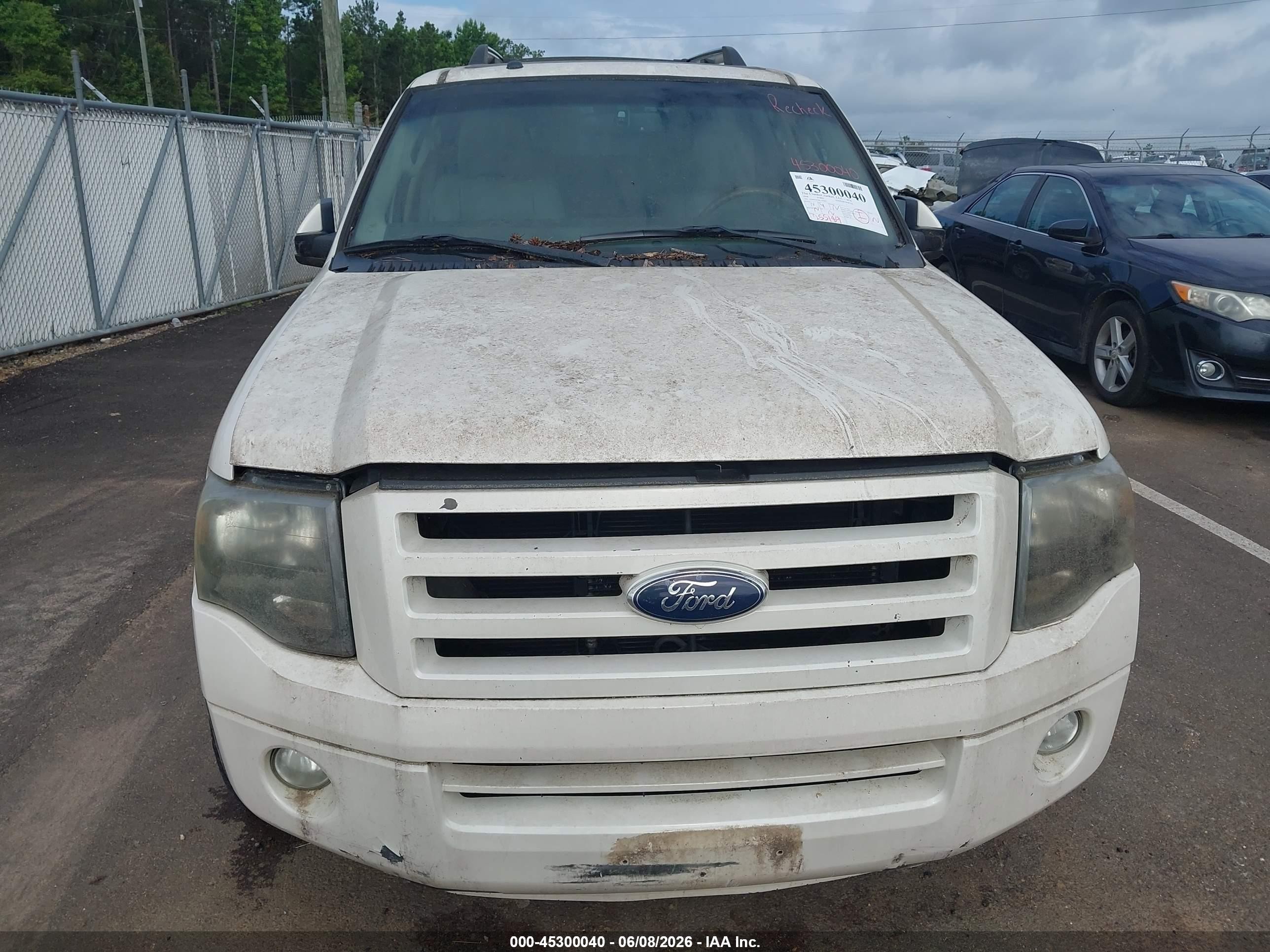 2008 Ford Expedition El Limited White vin: 1FMFK19598LA05065