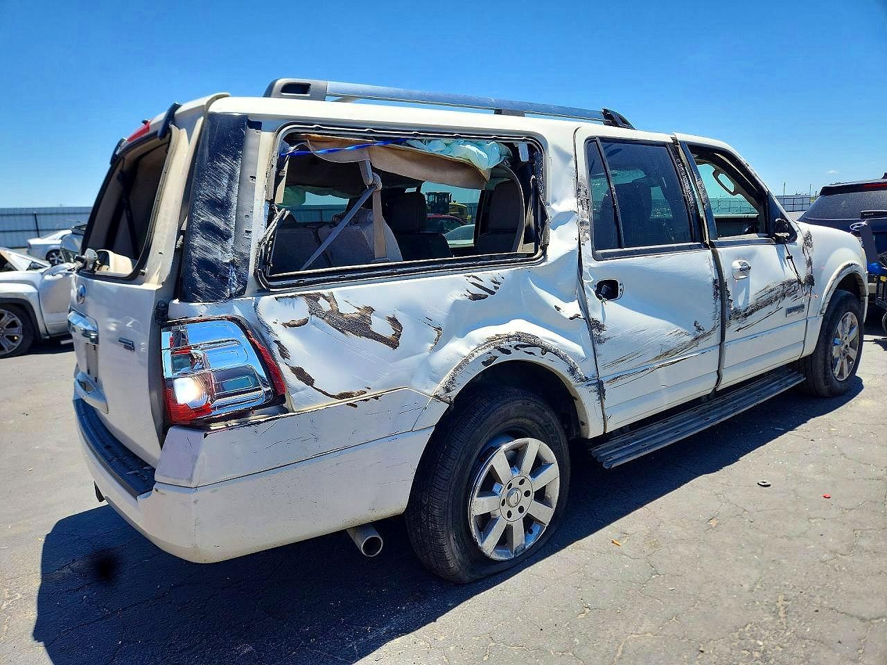2007 Ford Expedition El Limited White vin: 1FMFK195X7LA44911