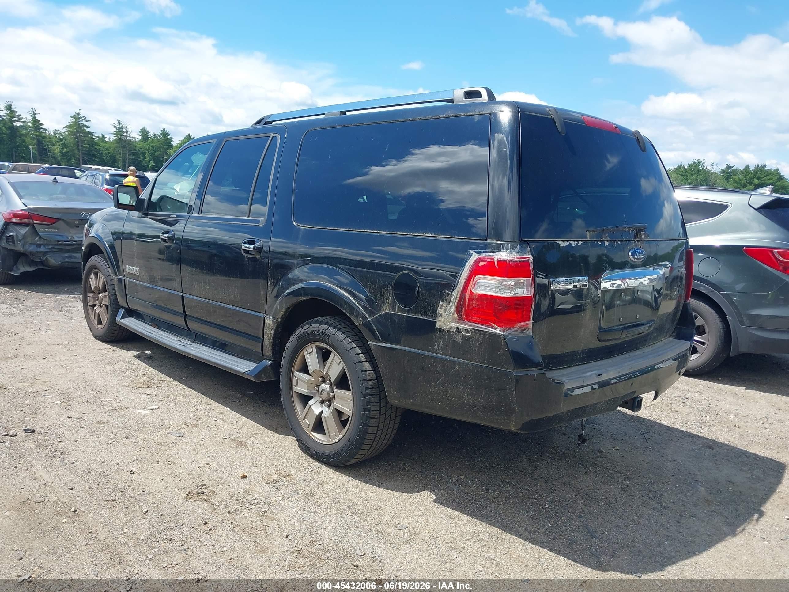 2007 Ford Expedition El Limited Black vin: 1FMFK20517LA02873