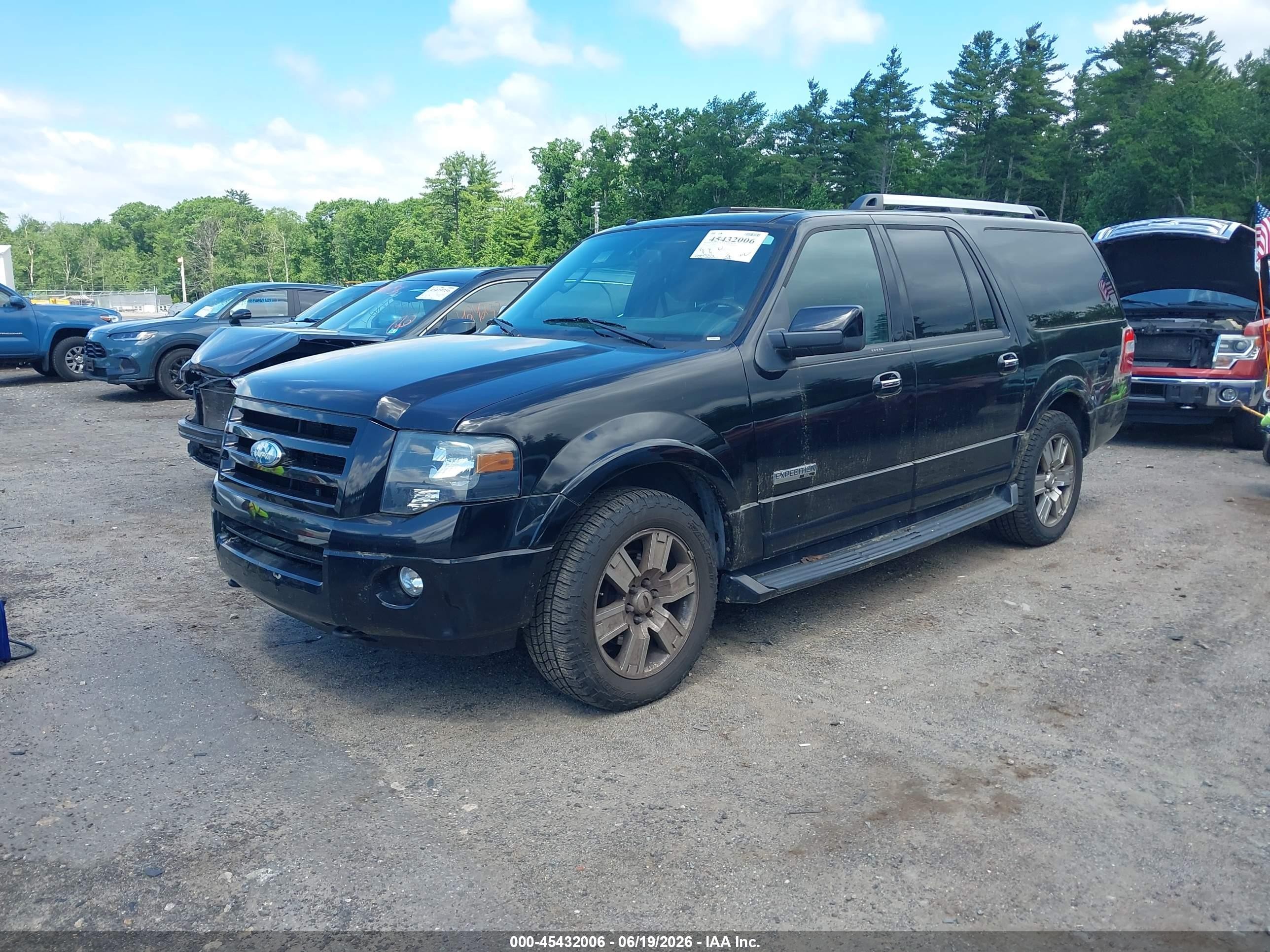2007 Ford Expedition El Limited Black vin: 1FMFK20517LA02873