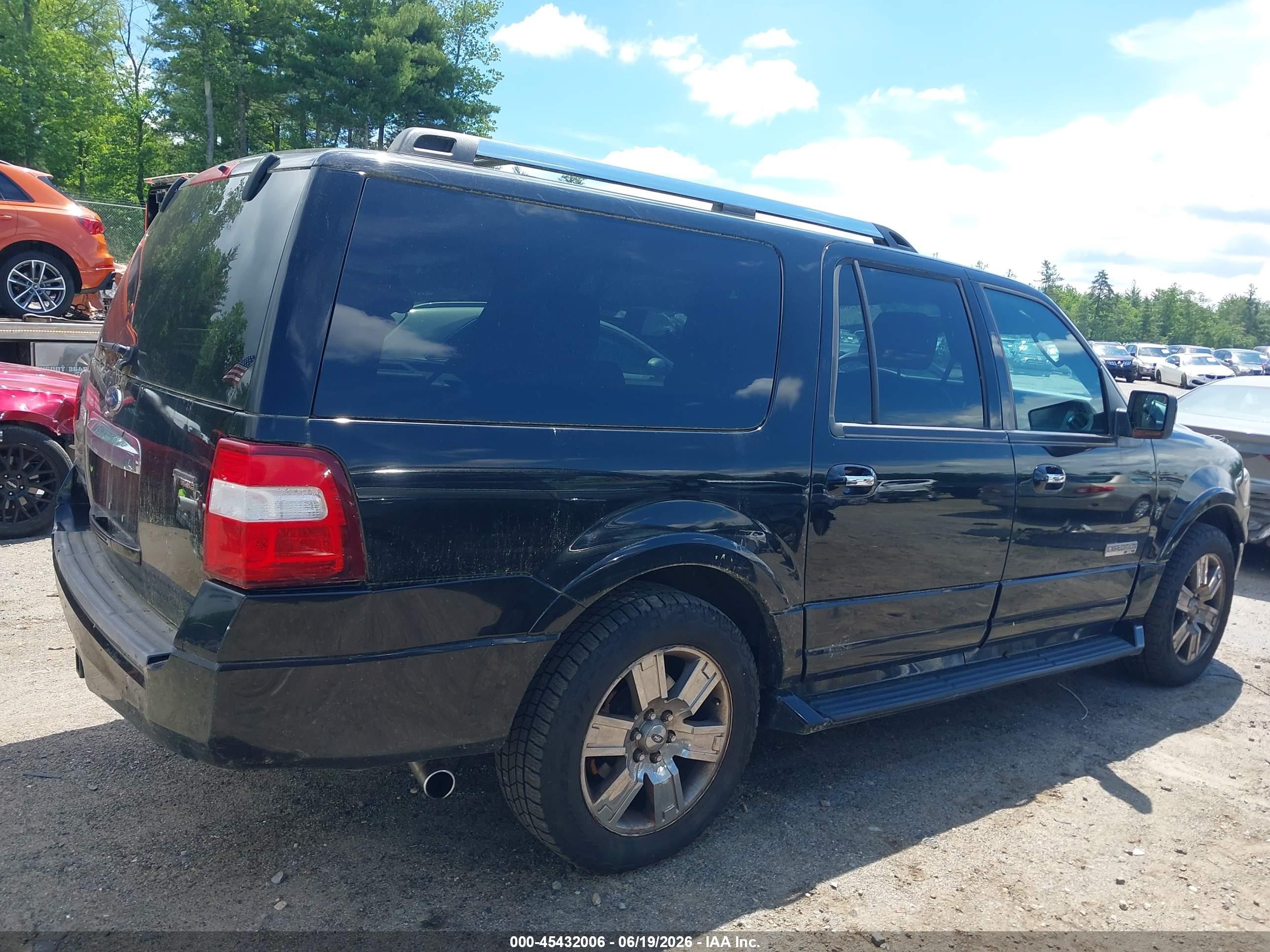 2007 Ford Expedition El Limited Black vin: 1FMFK20517LA02873