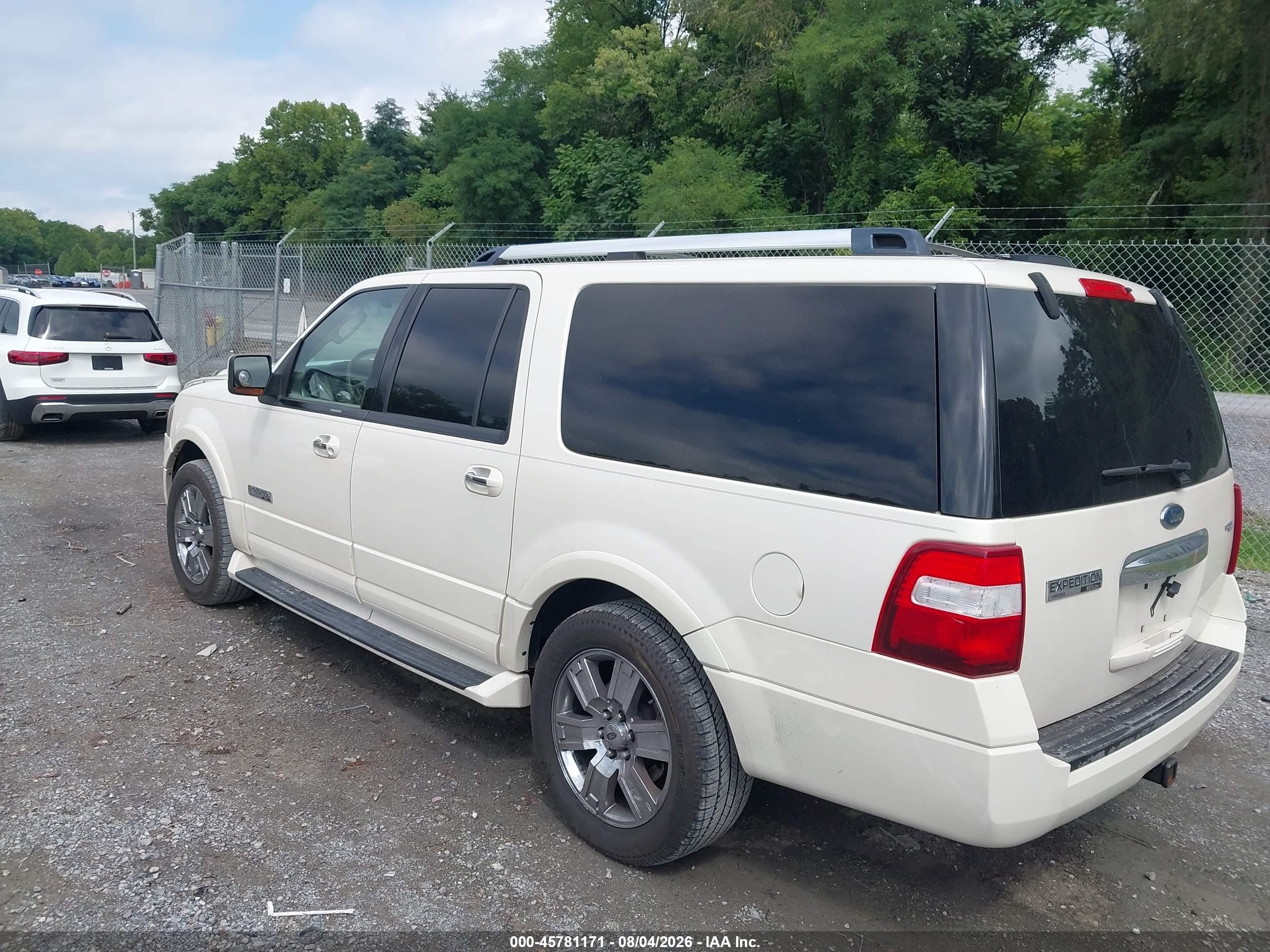 2007 Ford Expedition El Limited White vin: 1FMFK20517LA31807