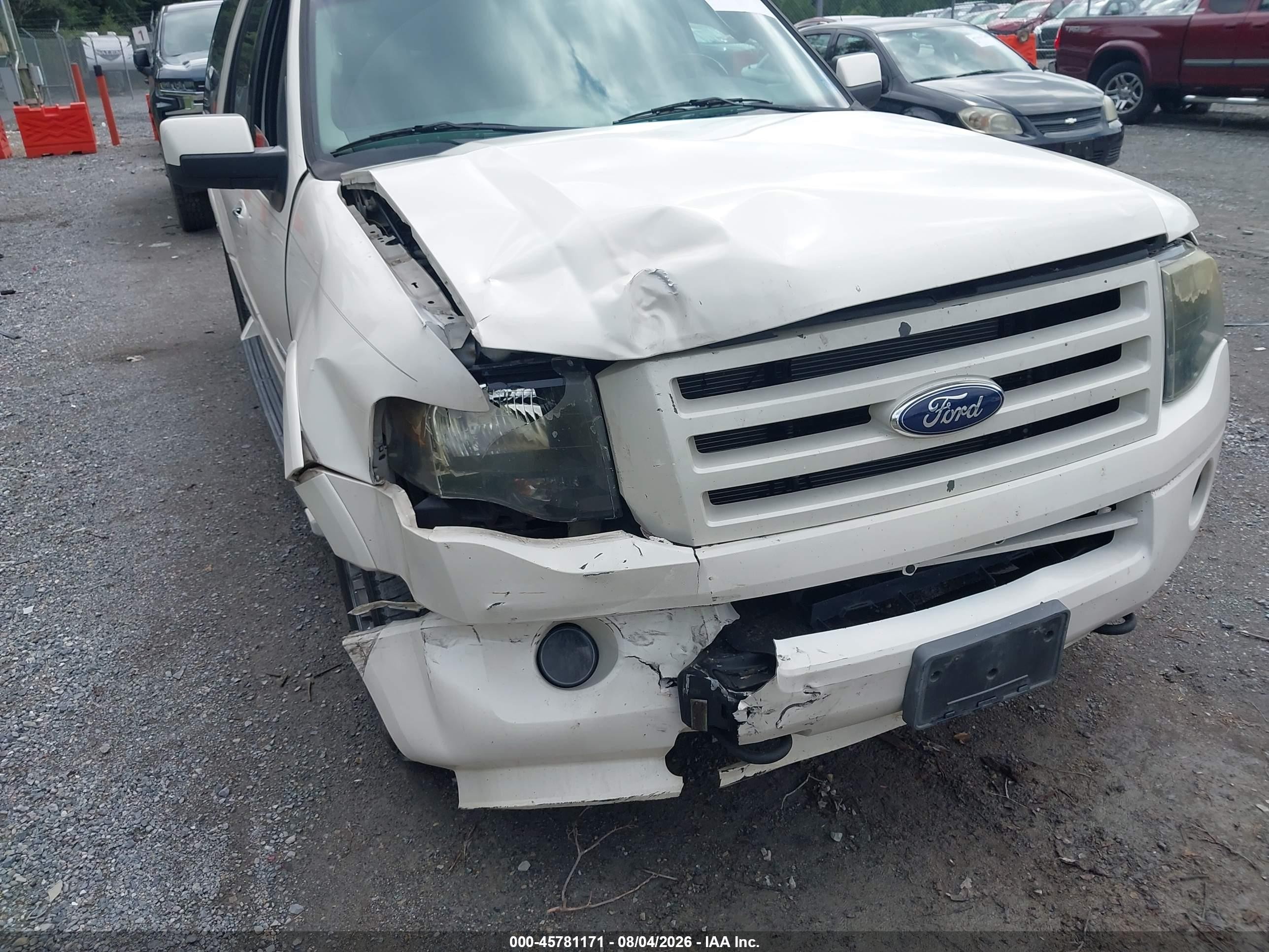 2007 Ford Expedition El Limited White vin: 1FMFK20517LA31807