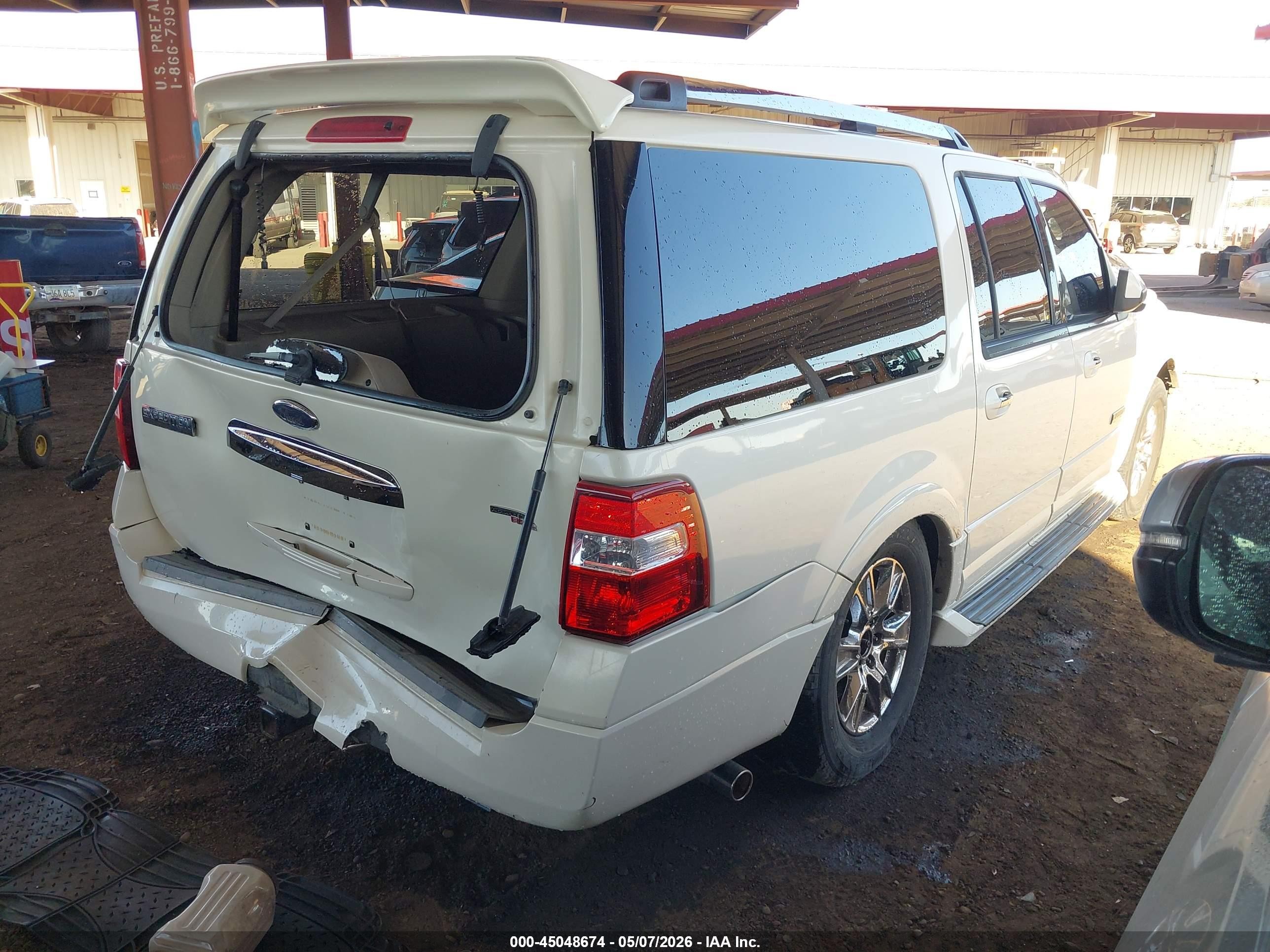 2007 Ford Expedition El Limited White vin: 1FMFK20527LA06849