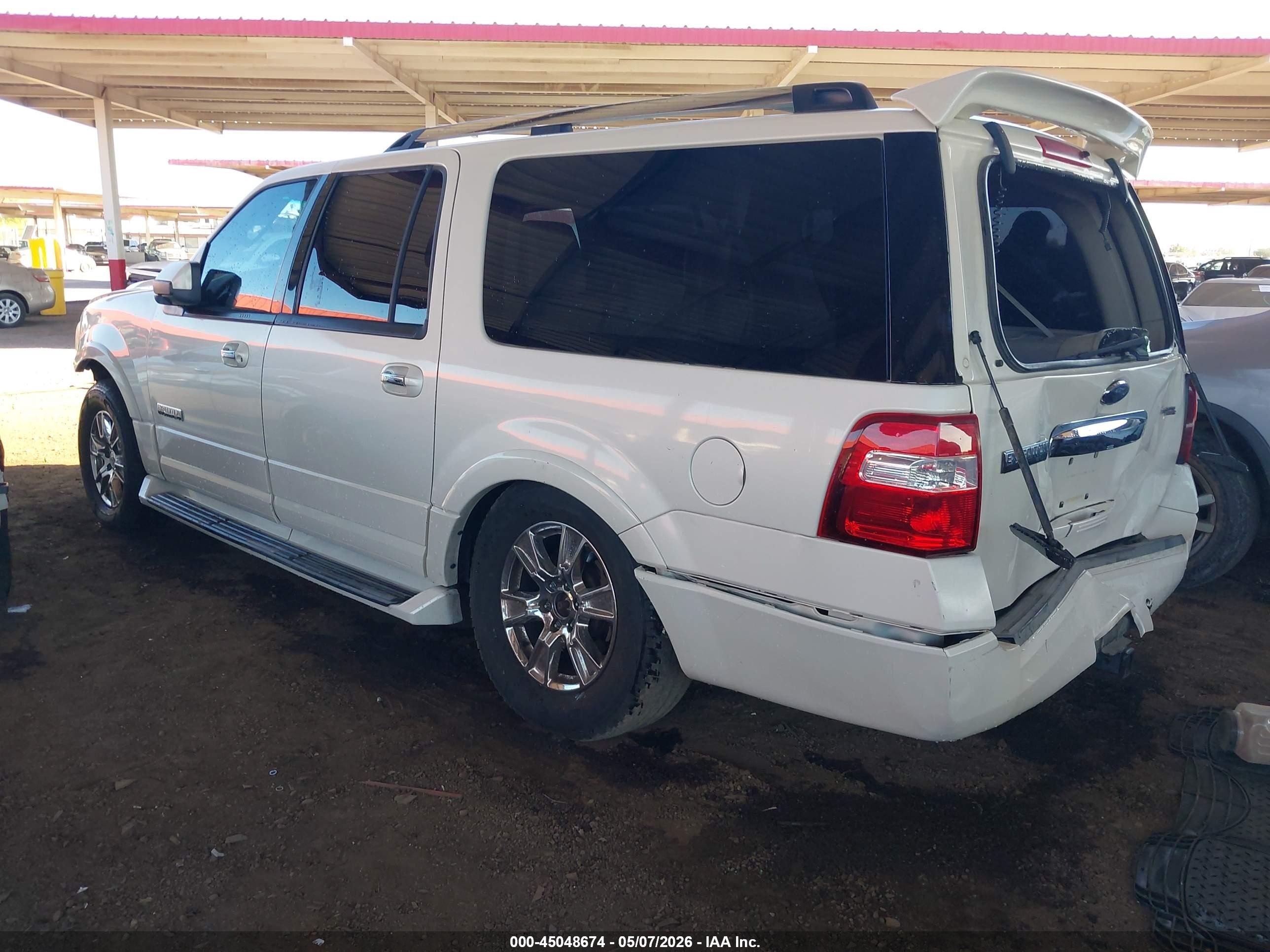 2007 Ford Expedition El Limited White vin: 1FMFK20527LA06849