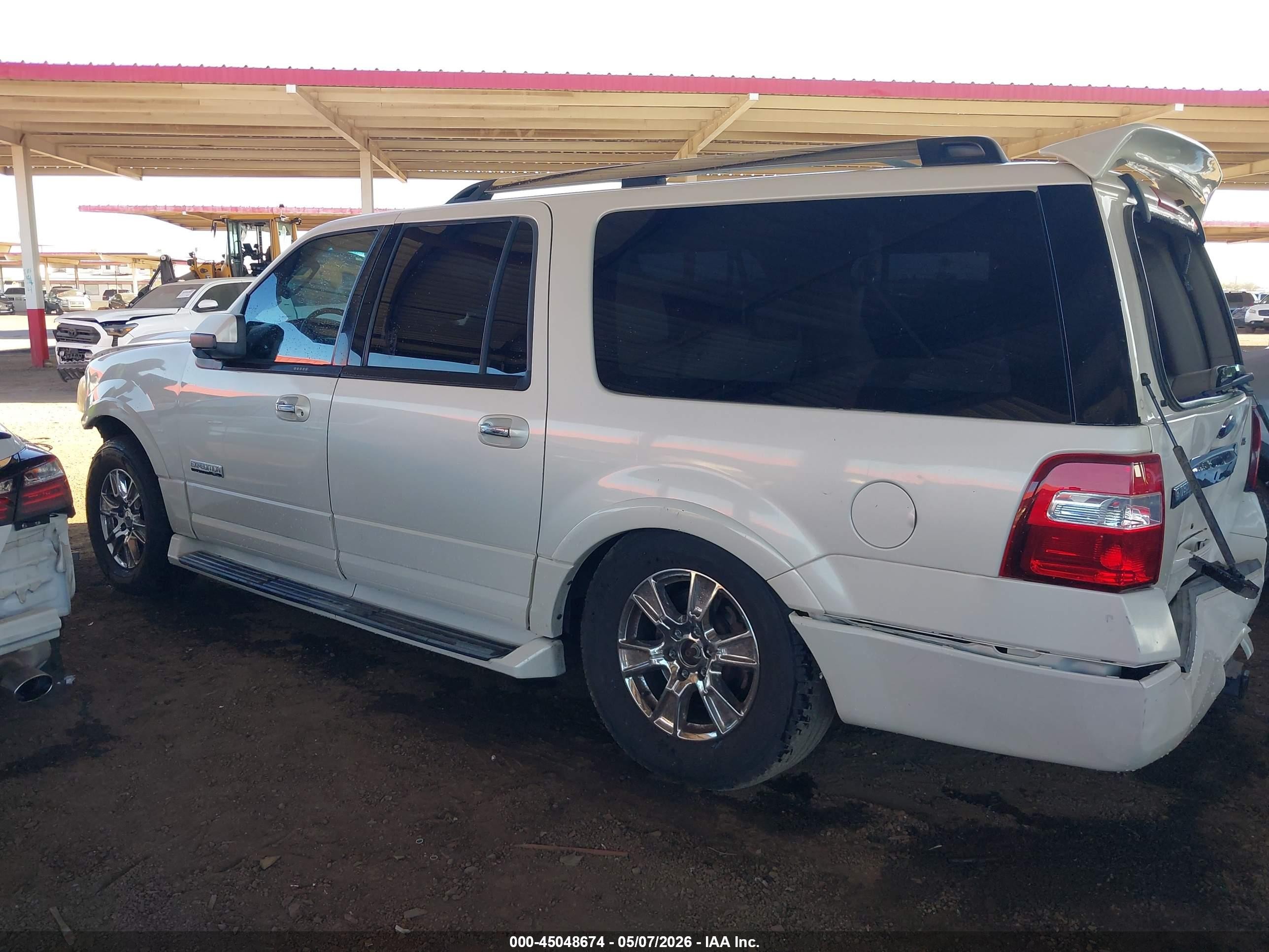 2007 Ford Expedition El Limited White vin: 1FMFK20527LA06849