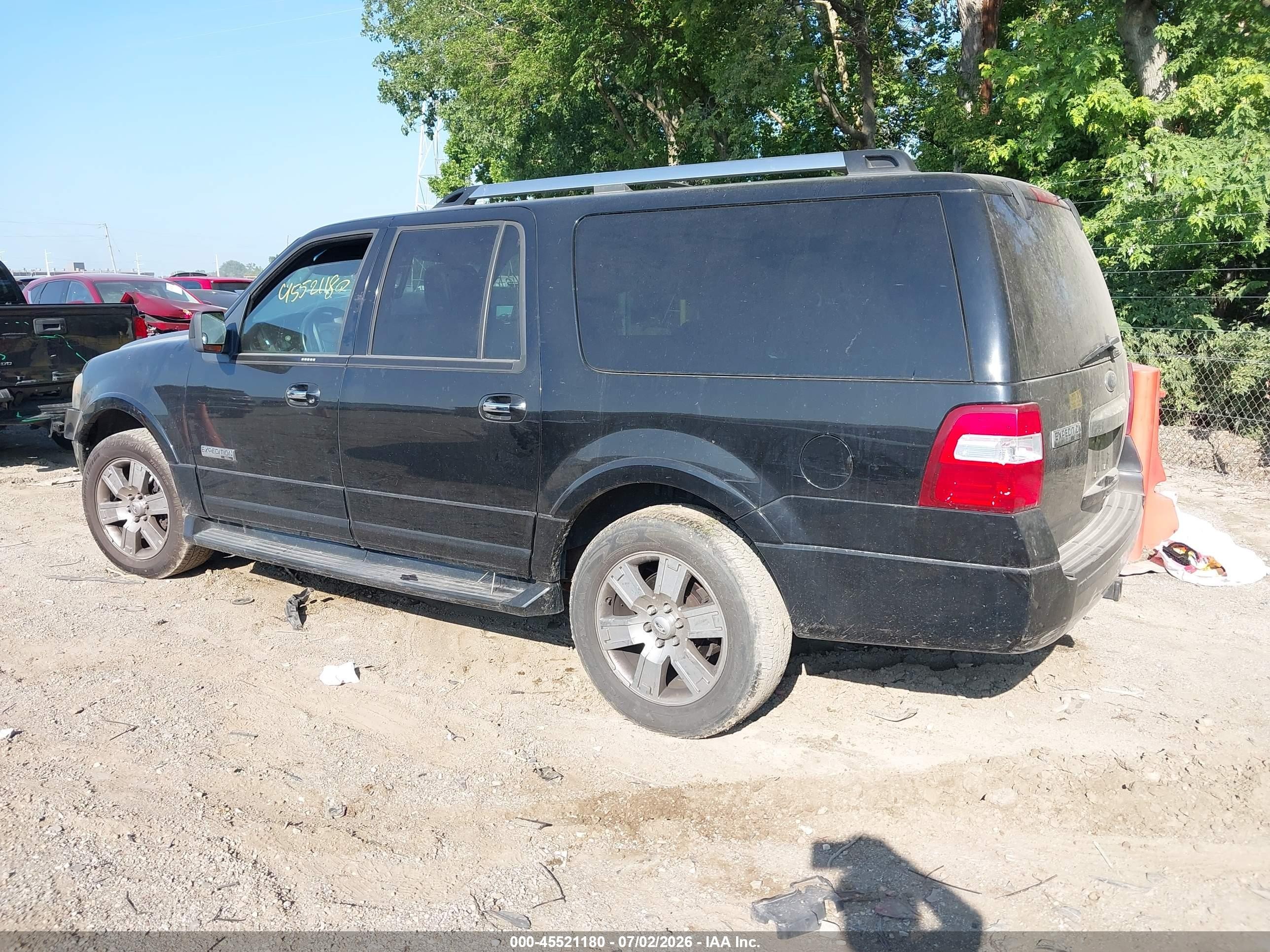 2007 Ford Expedition El Limited Black vin: 1FMFK20527LA32884