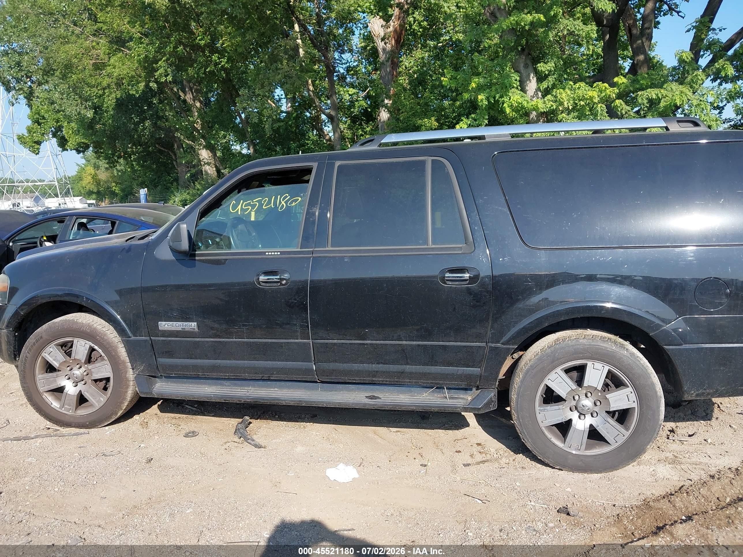 2007 Ford Expedition El Limited Black vin: 1FMFK20527LA32884