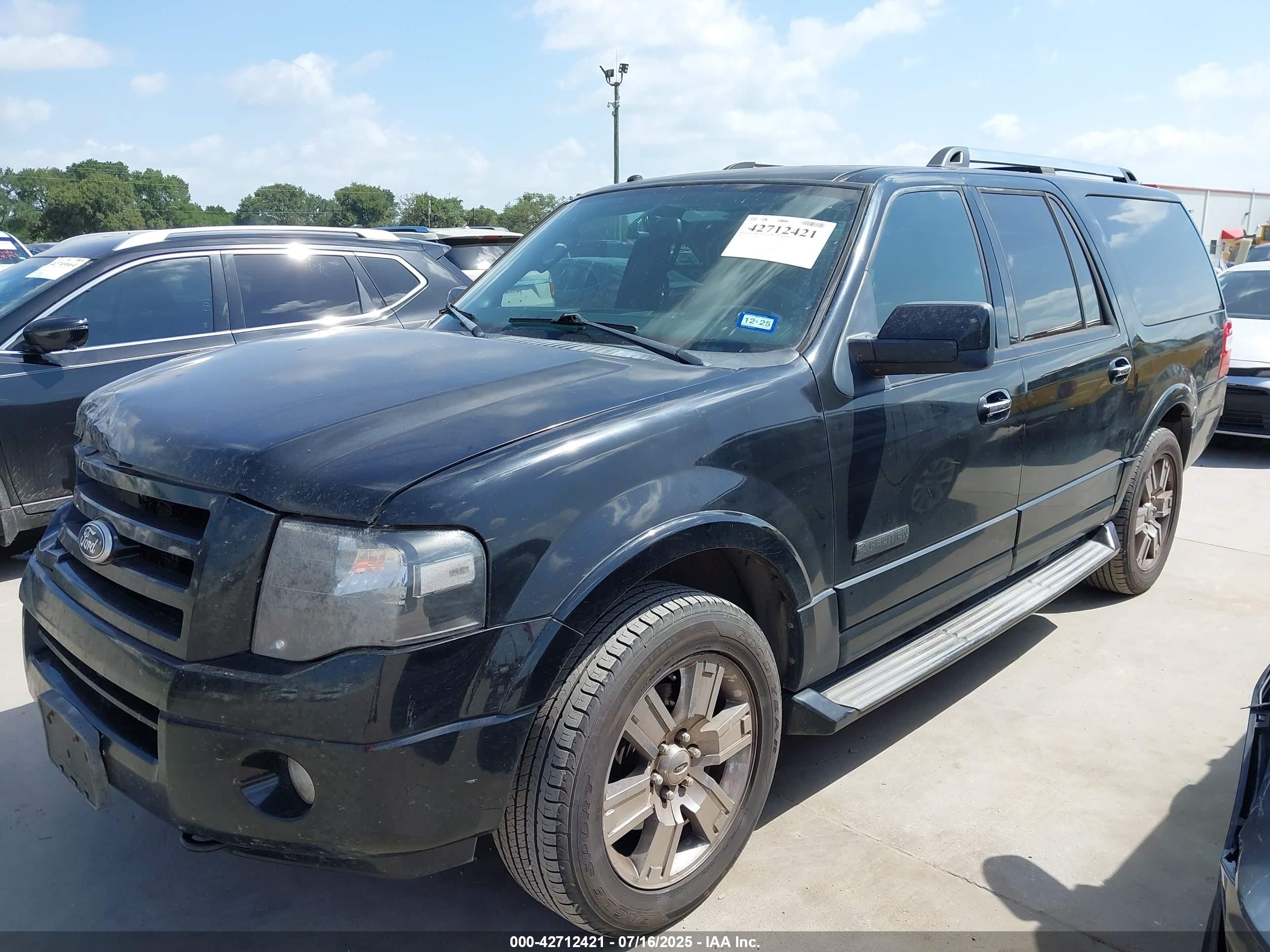2007 Ford Expedition El Limited Black vin: 1FMFK20537LA89904