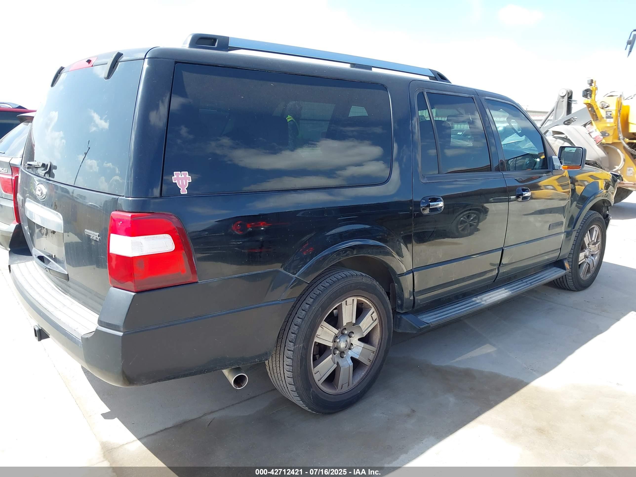 2007 Ford Expedition El Limited Black vin: 1FMFK20537LA89904