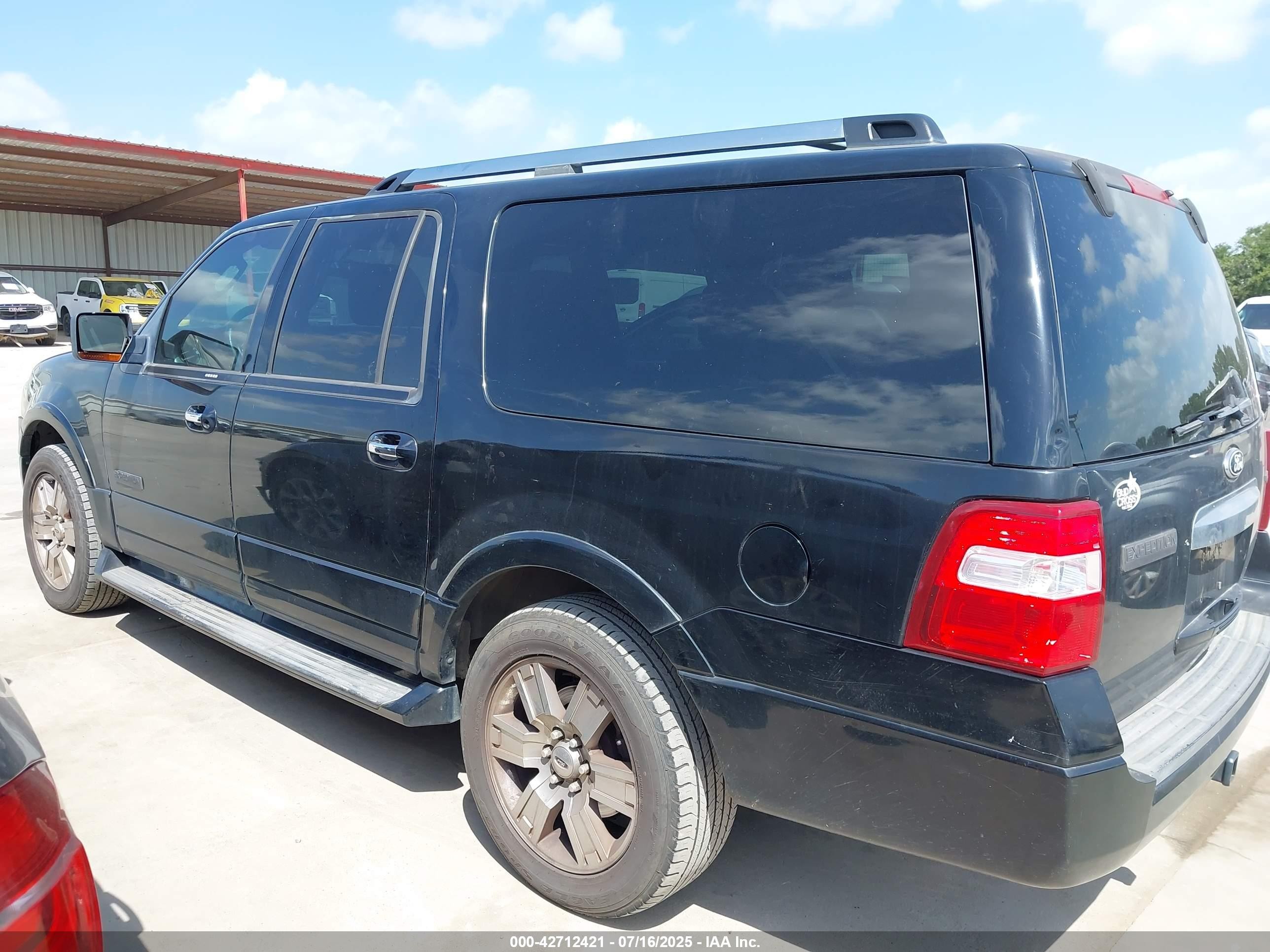 2007 Ford Expedition El Limited Black vin: 1FMFK20537LA89904