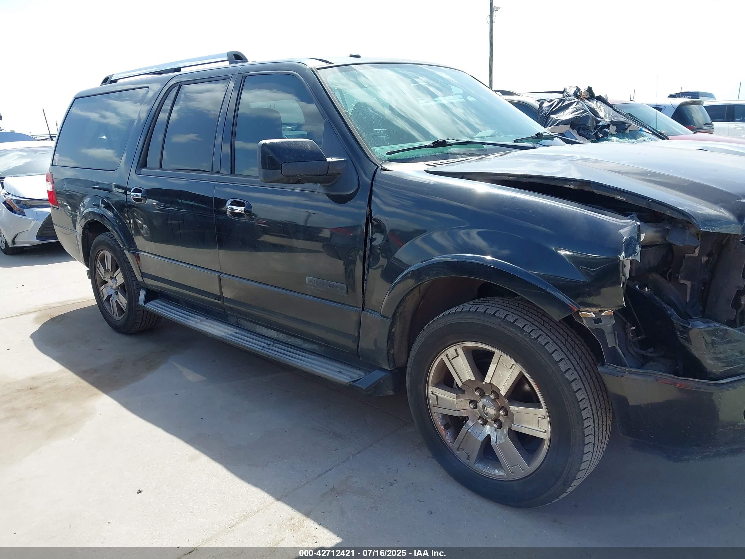 2007 Ford Expedition El Limited Black vin: 1FMFK20537LA89904