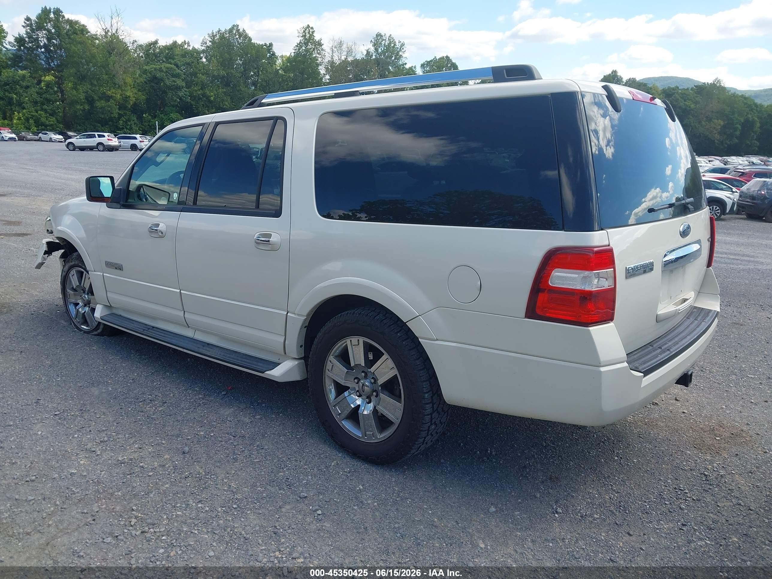 2007 Ford Expedition El Limited White vin: 1FMFK20557LA06103