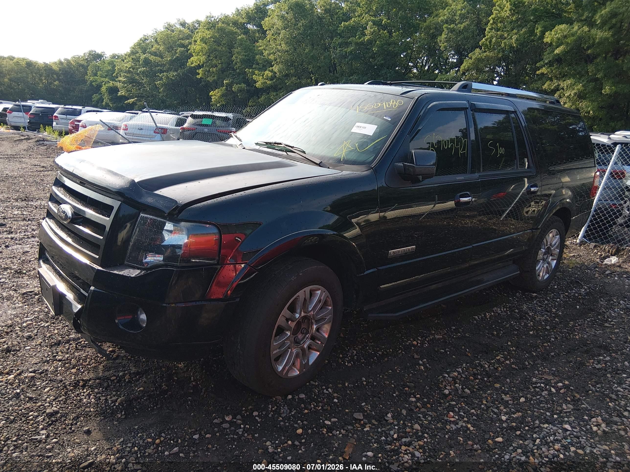 2007 Ford Expedition El Limited Black vin: 1FMFK20557LA75244