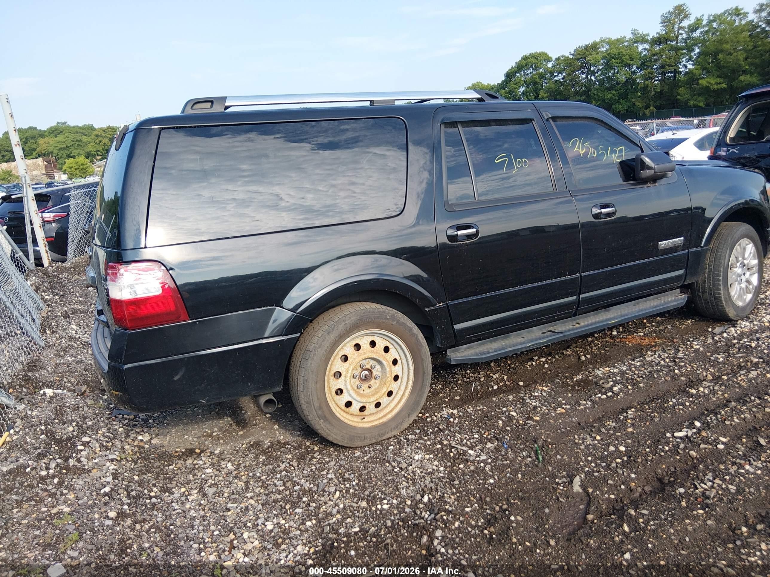 2007 Ford Expedition El Limited Black vin: 1FMFK20557LA75244
