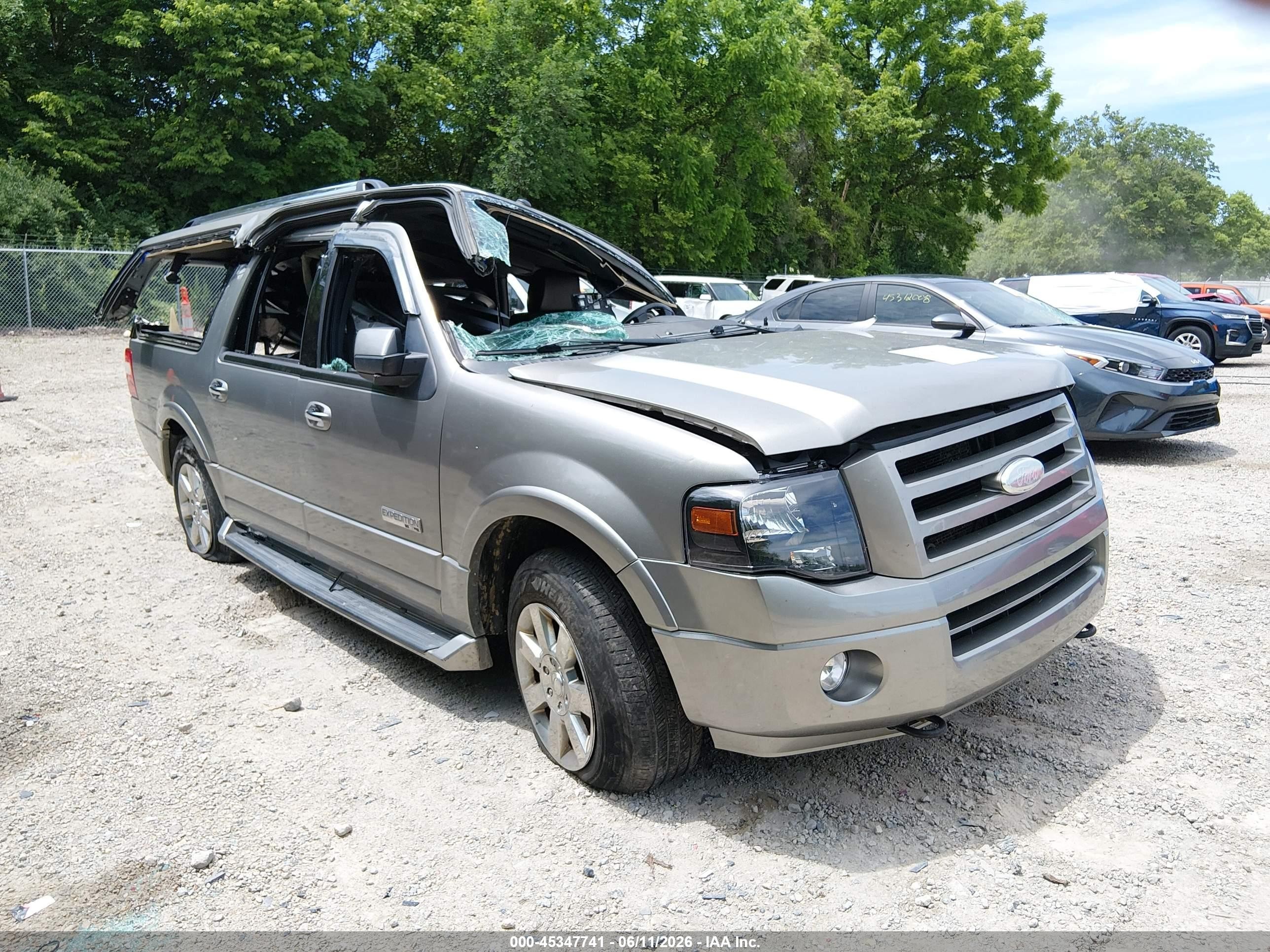 2008 Ford Expedition El Limited Silver vin: 1FMFK20598LA28350