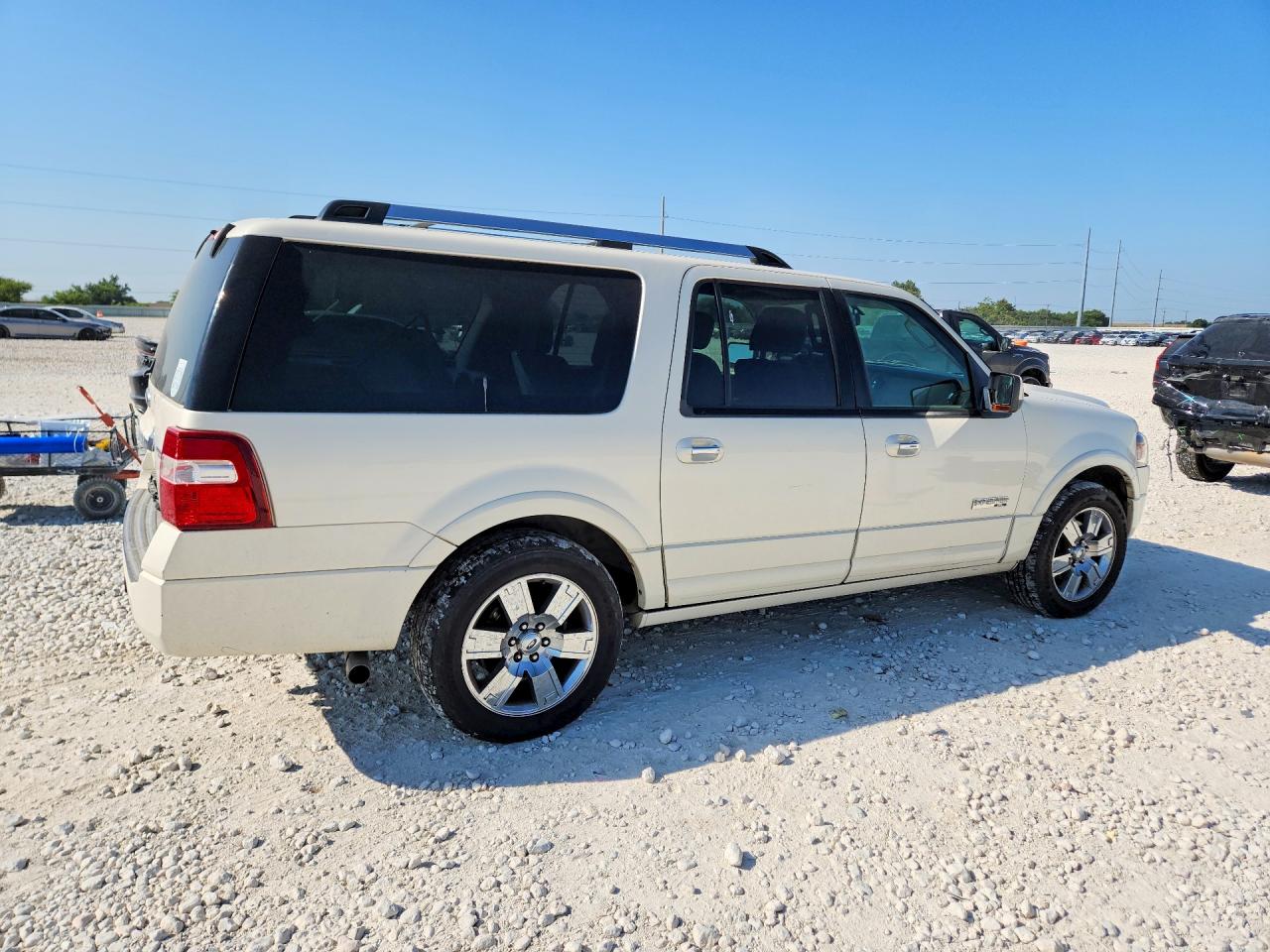 2008 Ford Expedition El Limited White vin: 1FMFK20598LA76141