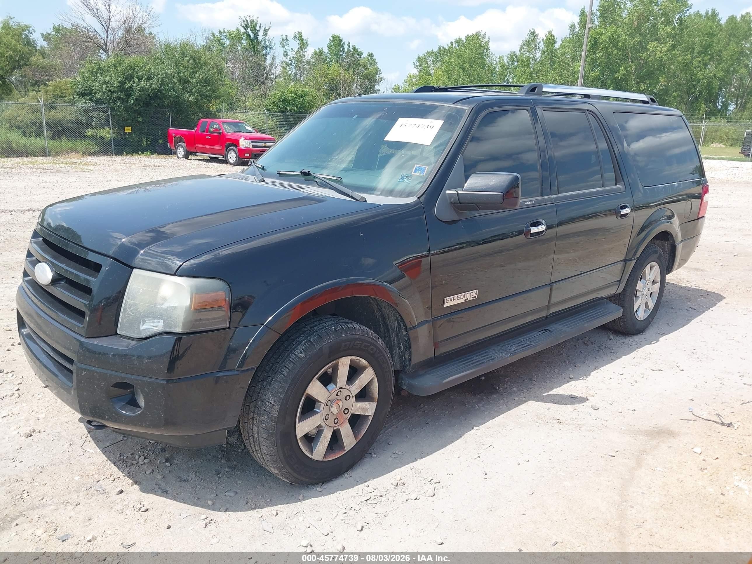 2008 Ford Expedition El Limited Black vin: 1FMFK20598LA80237