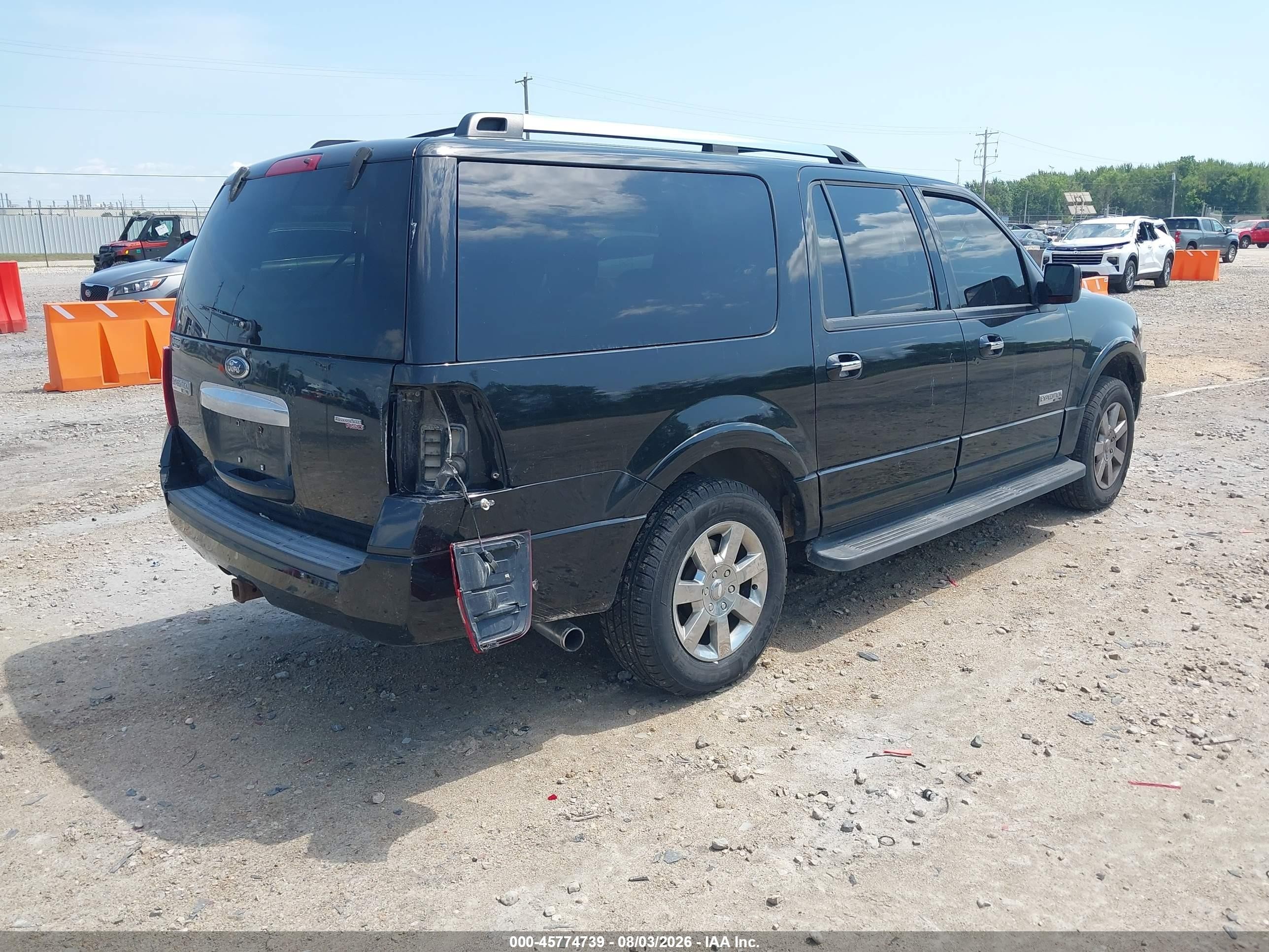 2008 Ford Expedition El Limited Black vin: 1FMFK20598LA80237