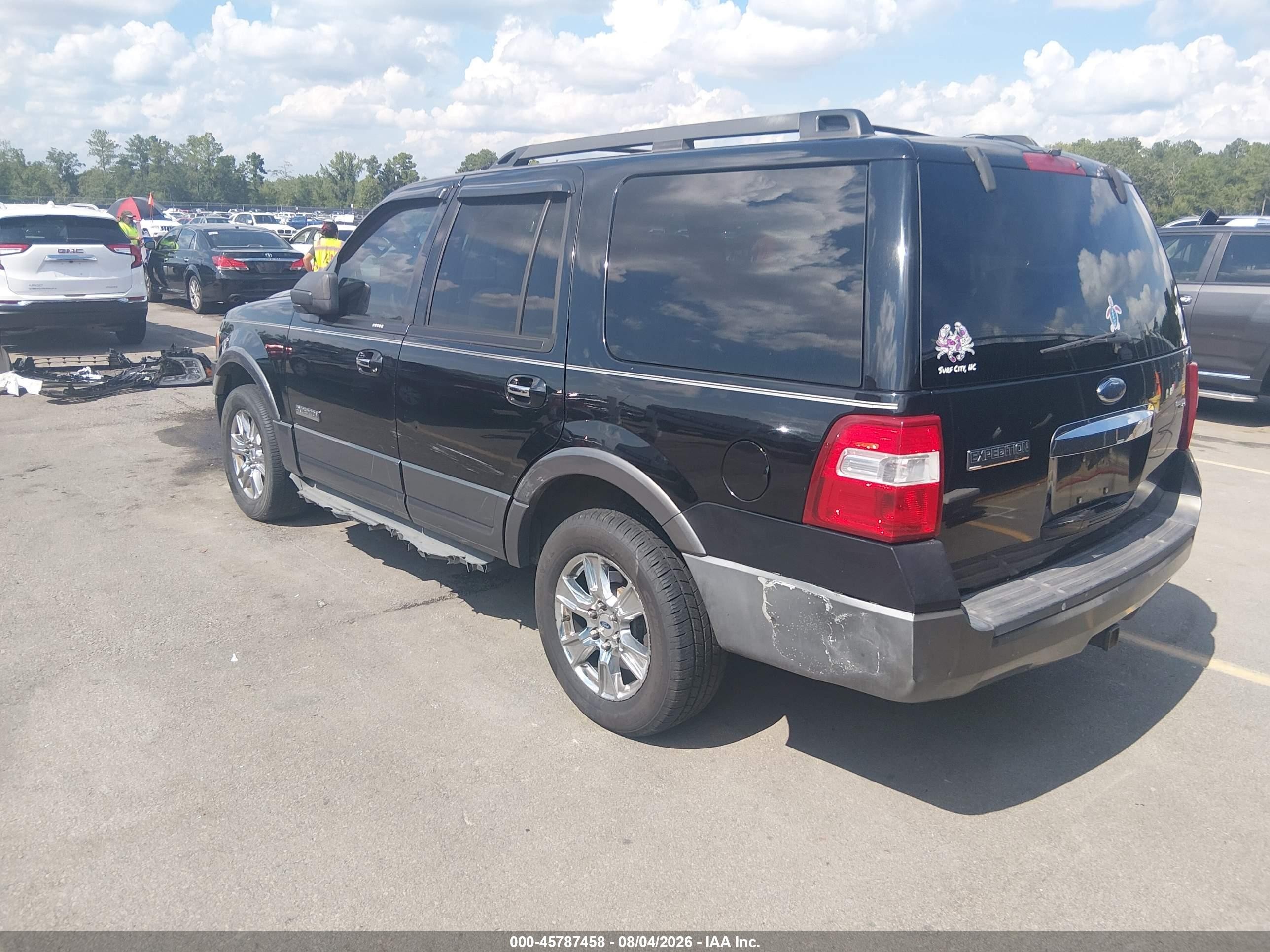 2007 Ford Expedition Xlt Black vin: 1FMFU15547LA56391