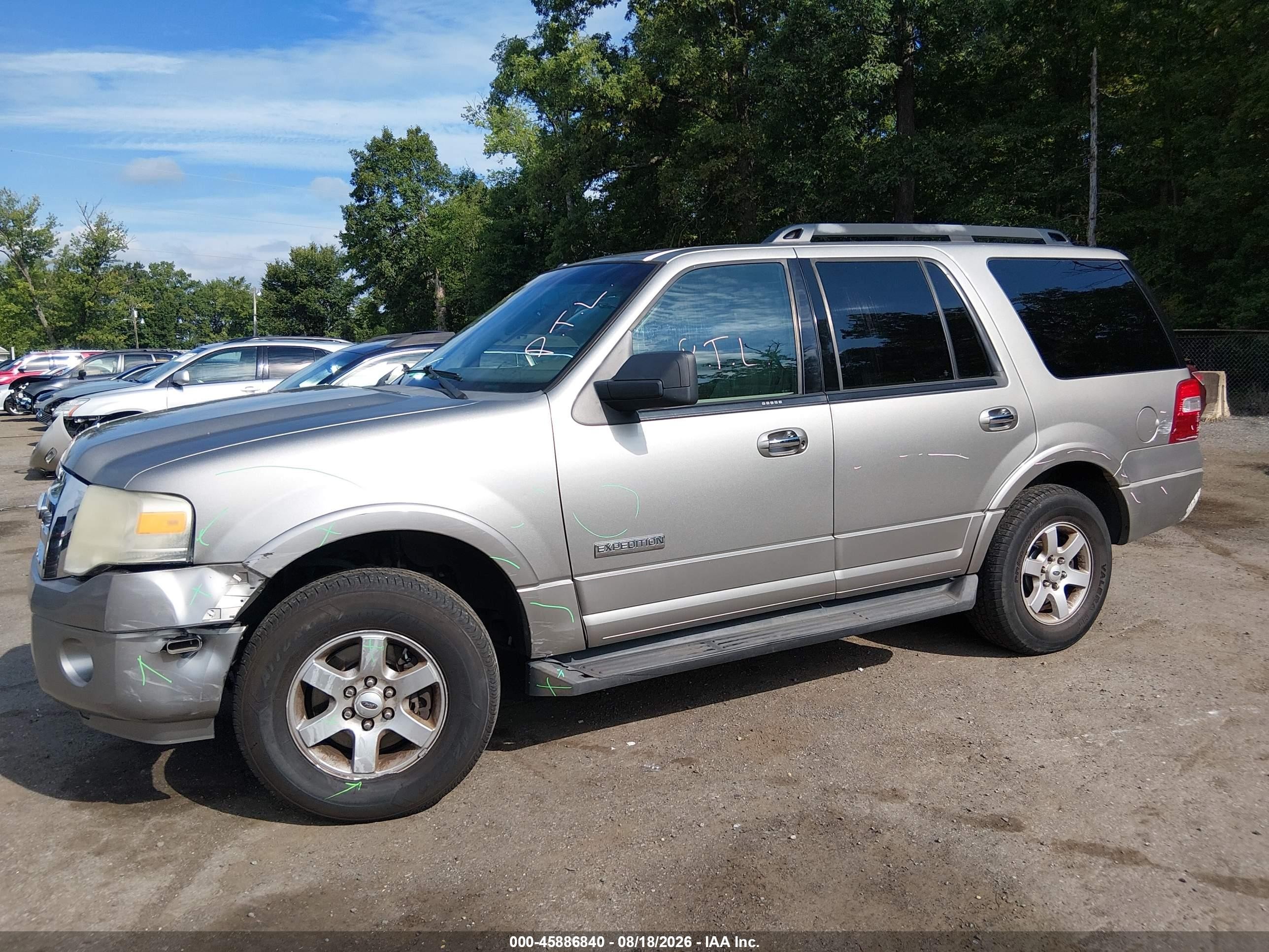 2008 Ford Expedition Xlt Silver vin: 1FMFU15558LA87456