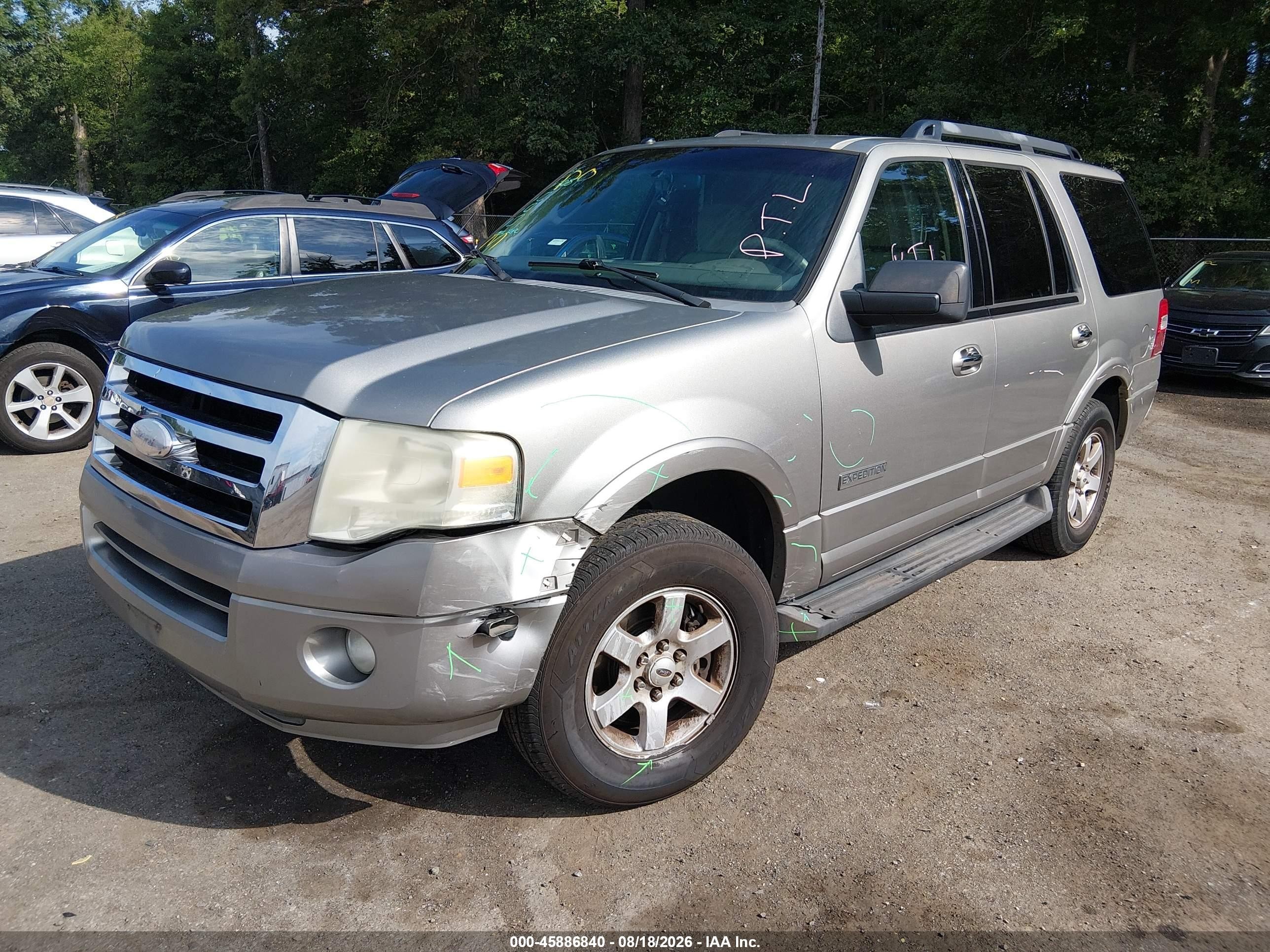 2008 Ford Expedition Xlt Silver vin: 1FMFU15558LA87456