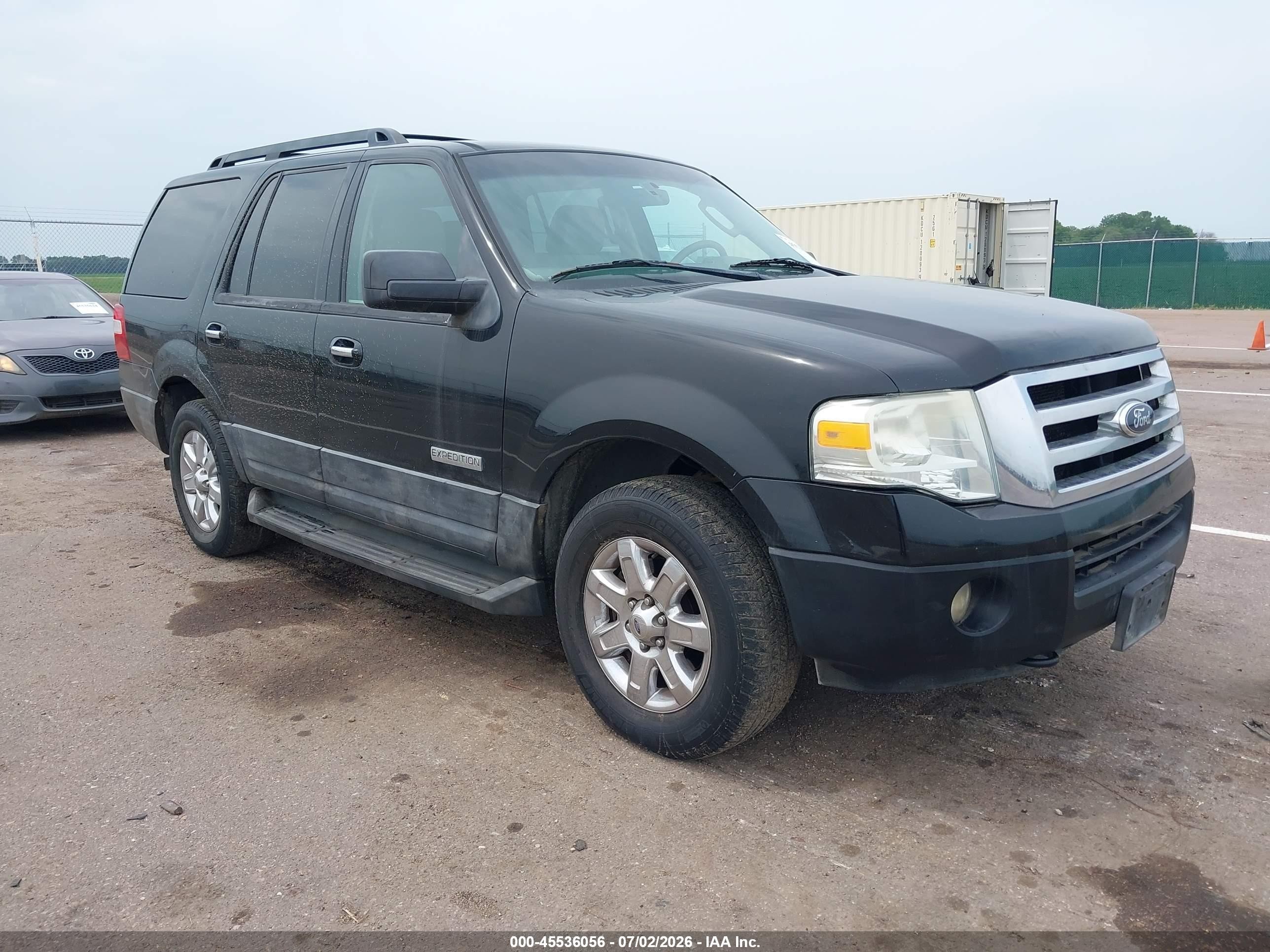 2007 Ford Expedition Xlt Black vin: 1FMFU16557LA16125