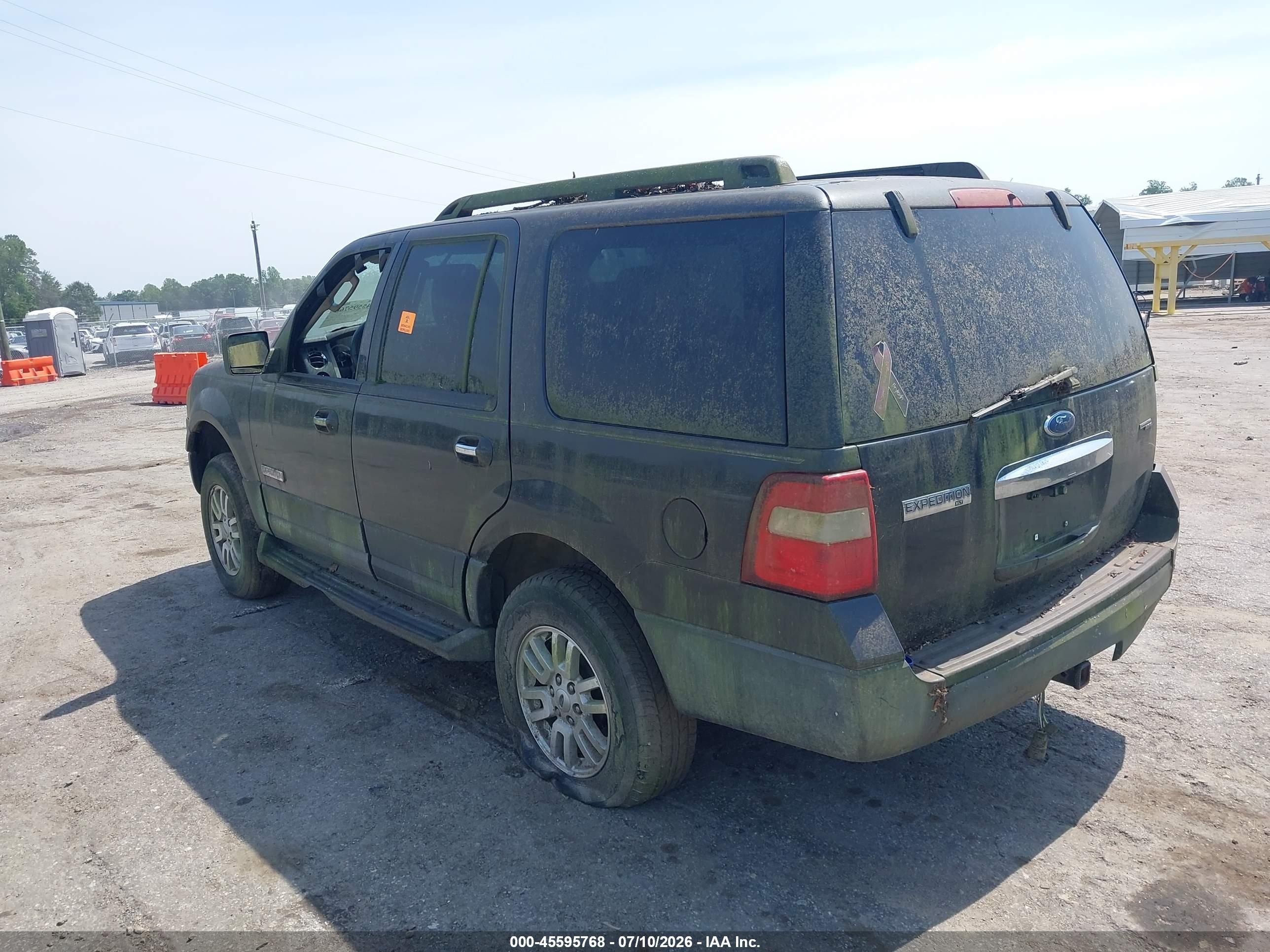 2007 Ford Expedition Xlt Black vin: 1FMFU165X7LA43269