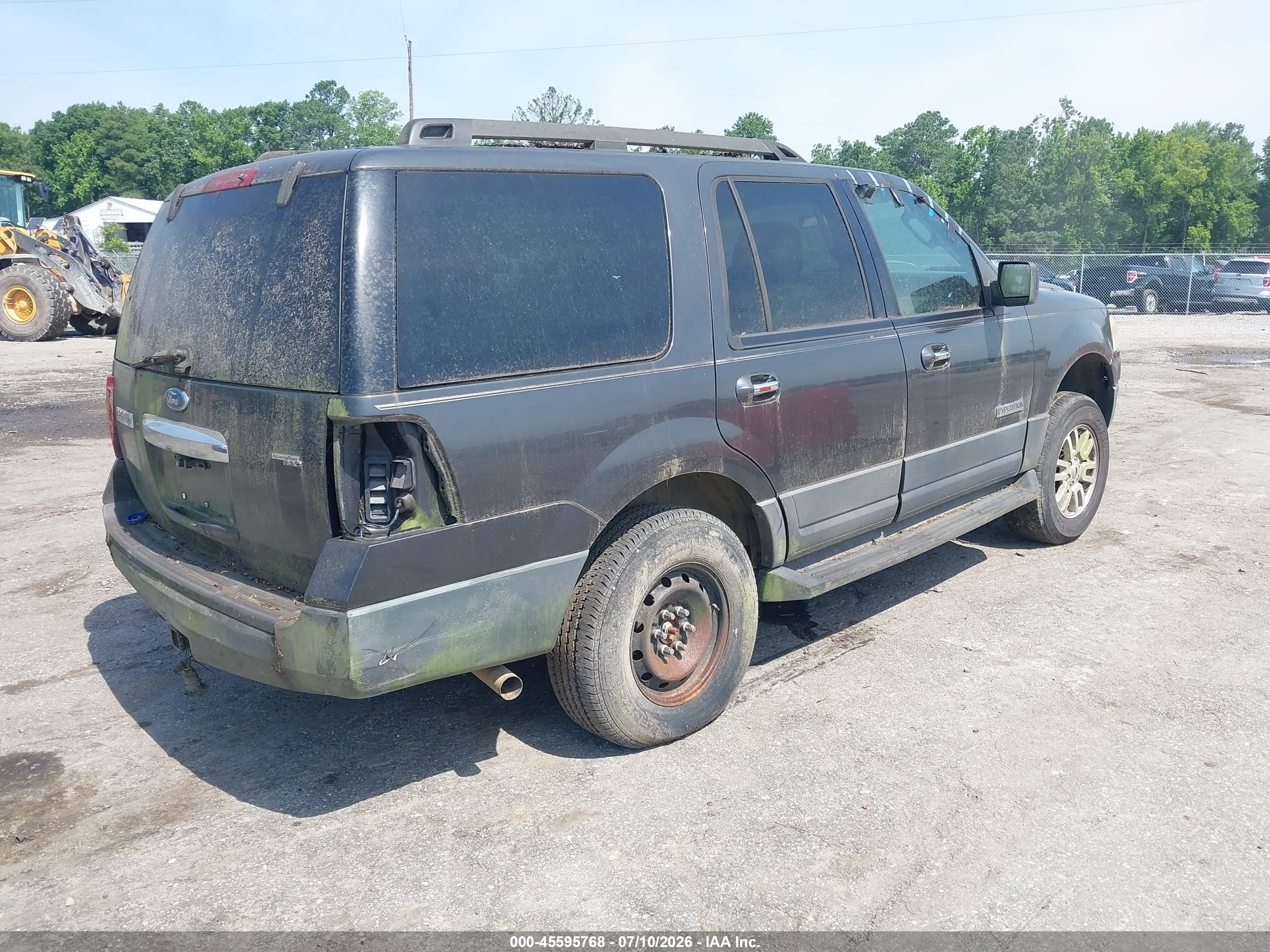 2007 Ford Expedition Xlt Black vin: 1FMFU165X7LA43269
