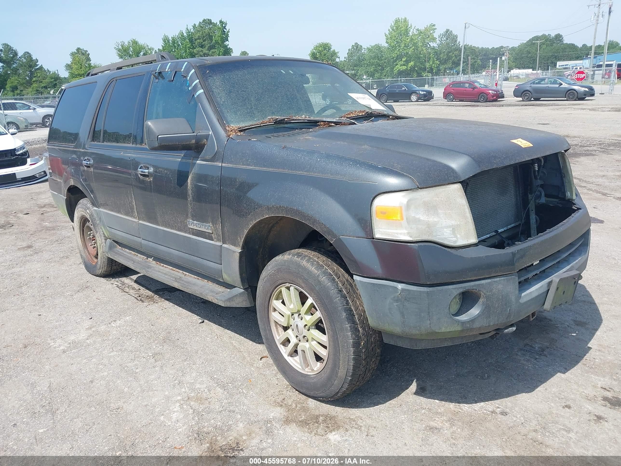 2007 Ford Expedition Xlt Black vin: 1FMFU165X7LA43269